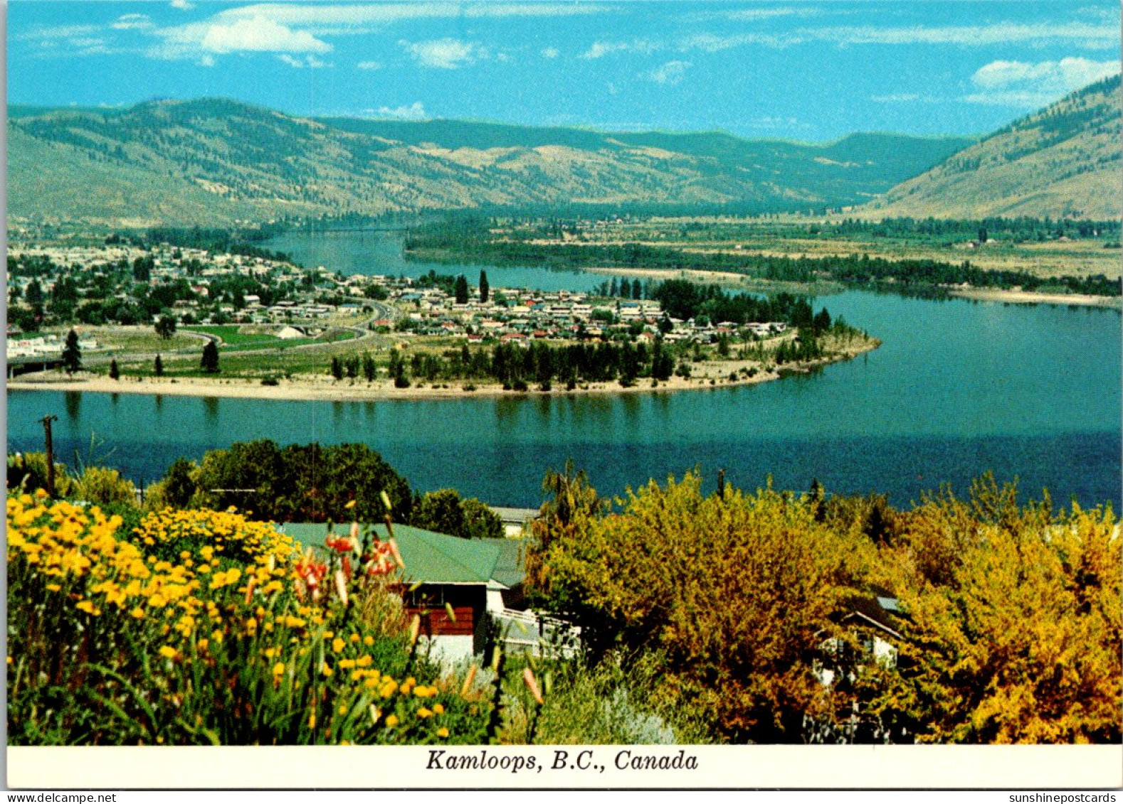 Canada Kamloops Aerial View With Meeting Of The North Thompson And South Thompson Rivers - Kamloops