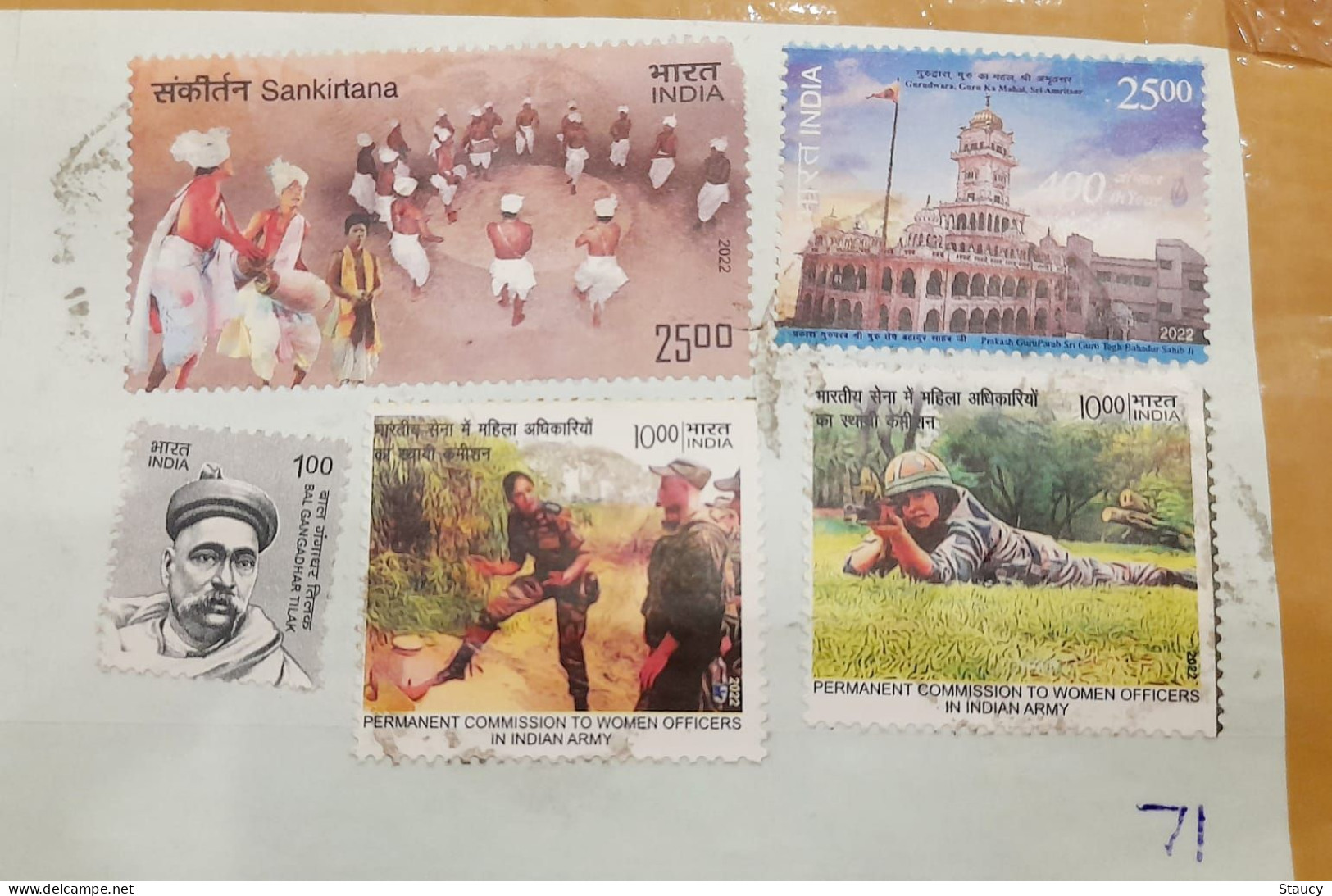 INDIA 12.04.2023 4 Stamps Of Women Officers In The Indian Army Franked On Registered Speed Post Cover As Per Scan - Andere & Zonder Classificatie