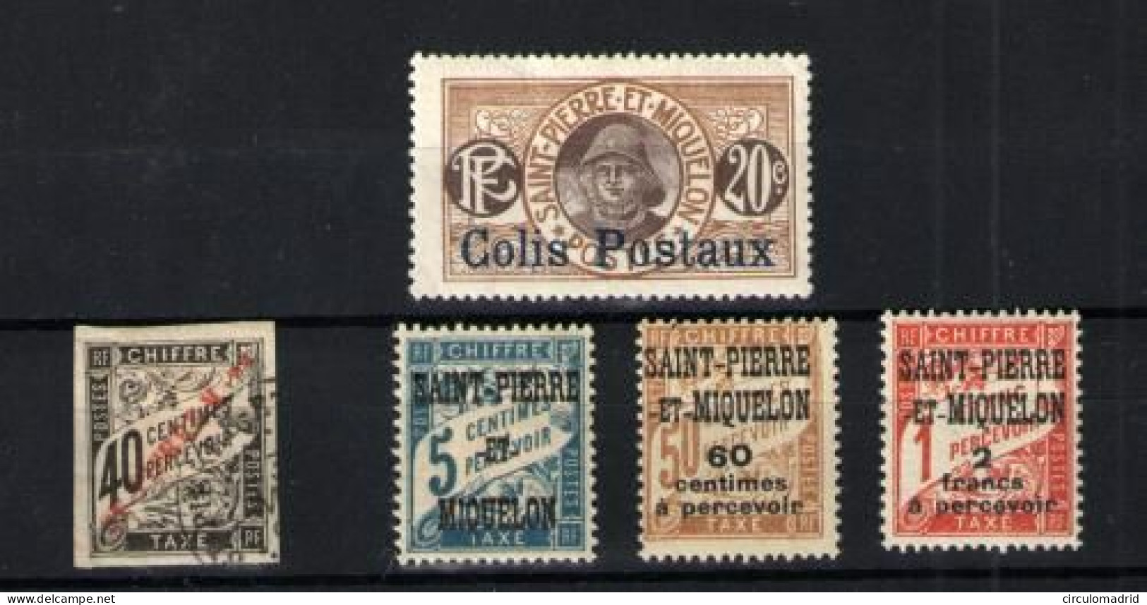 San Pedro Y Miquelón (Paquetes Postales Y Tasas) 64 Y Tasas 6,10,17,19  Año 1917-25 - Timbres-taxe