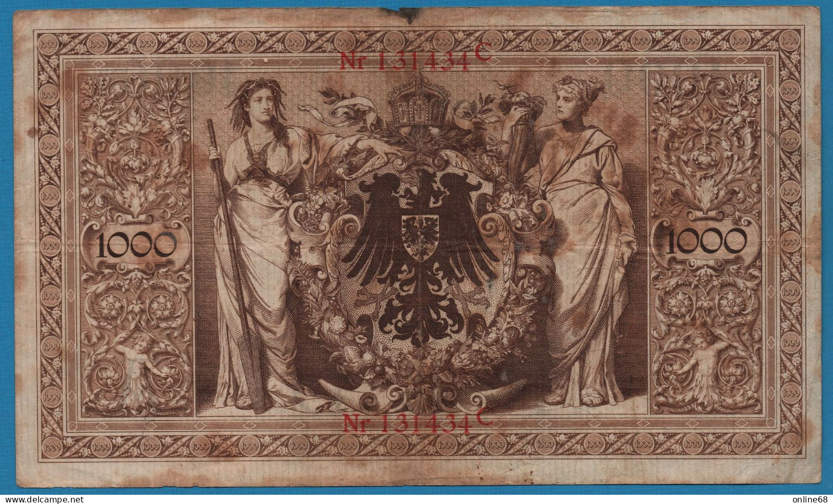 DEUTSCHES REICH 1000 MARK 01.07.1898 # 131434C P# 21 Reichsbank - 1000 Mark