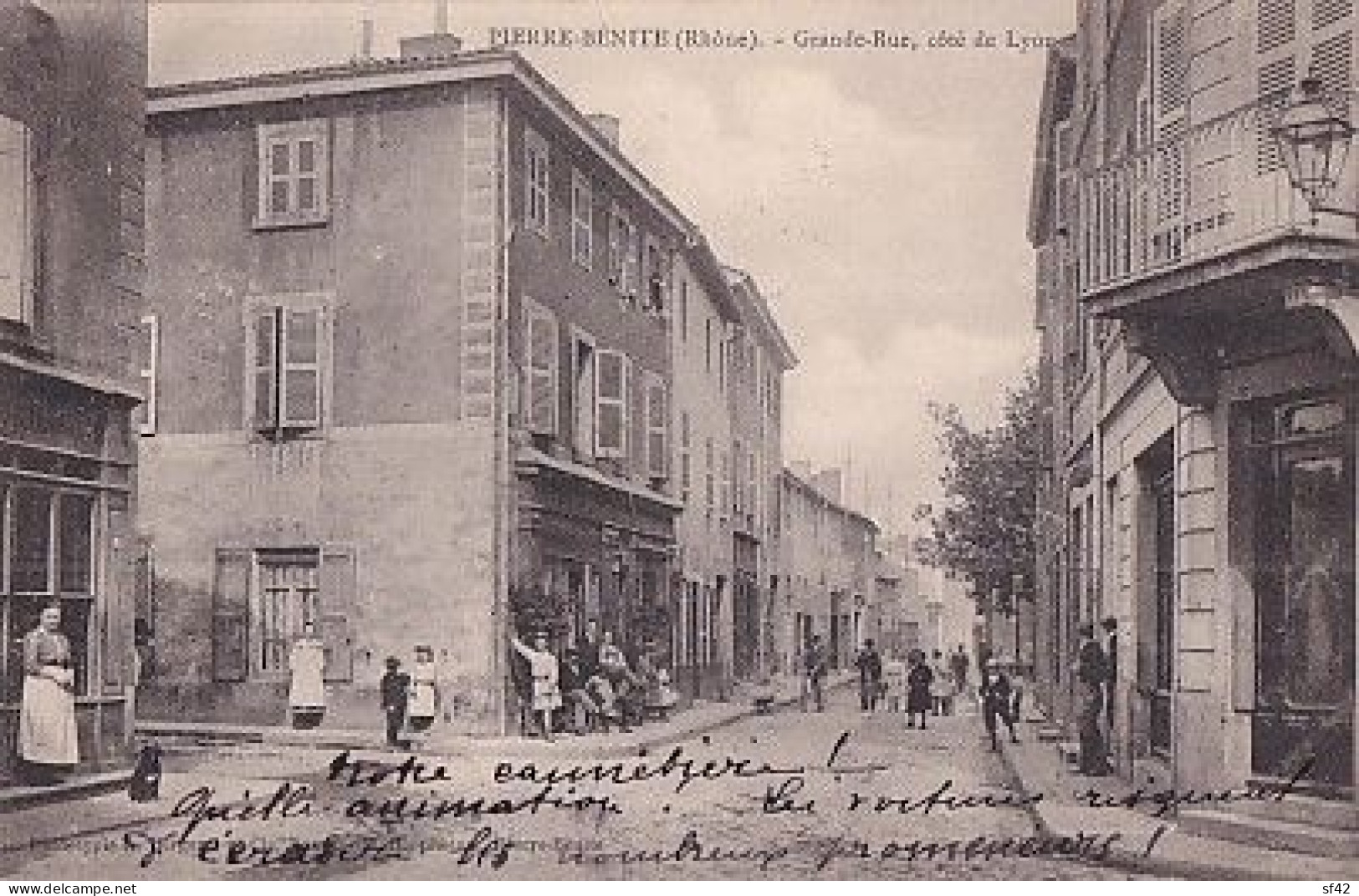 PIERRE BENITE                 LA GRANDE RUE. COTE DE LYON           CP PRECURSEUR - Pierre Benite