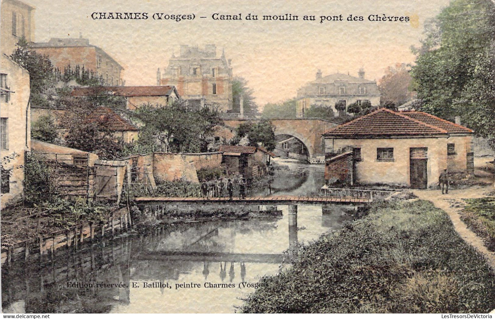 FRANCE - 88 - CHARMES - Canal Du Moulin Au Pont Des Chèvres - Edition E Batillot - Carte Postale Ancienne - Charmes