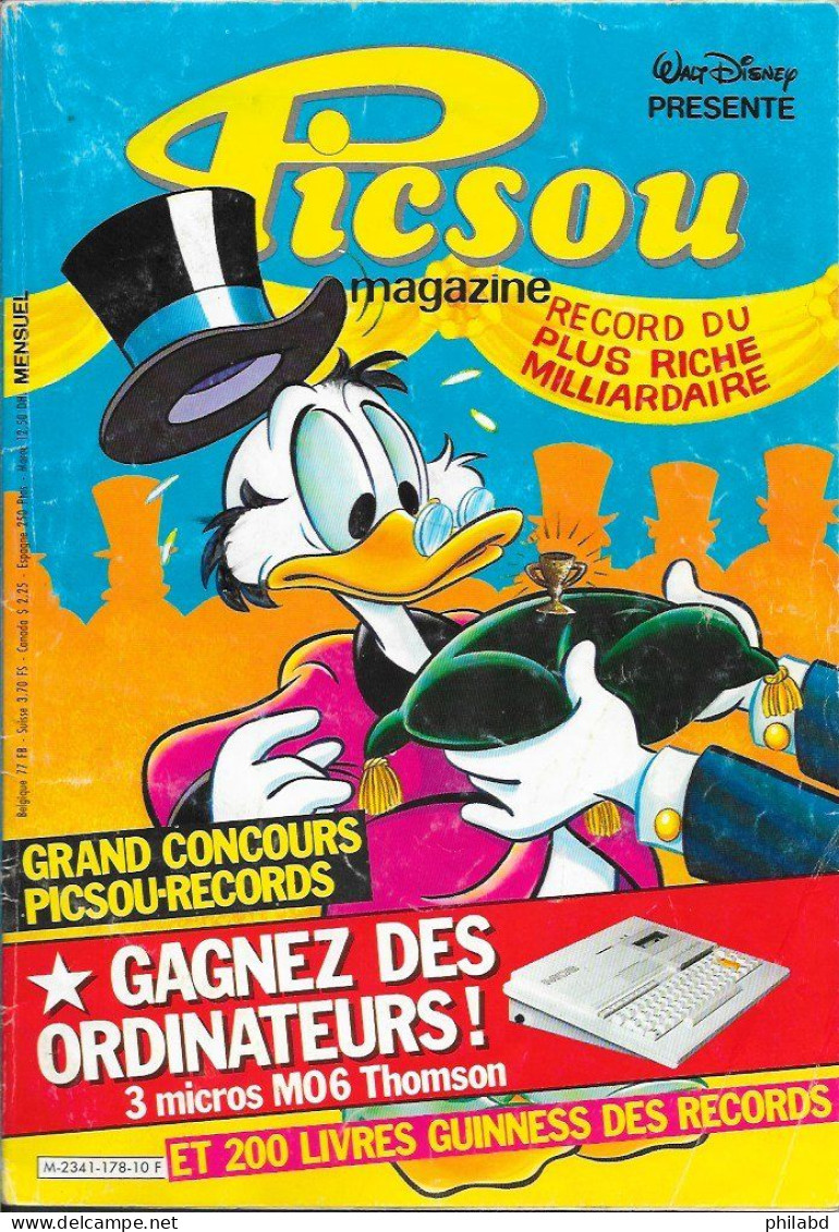 Picsou Magazine N°178 -  Edi-Monde 1986 BE - Picsou Magazine
