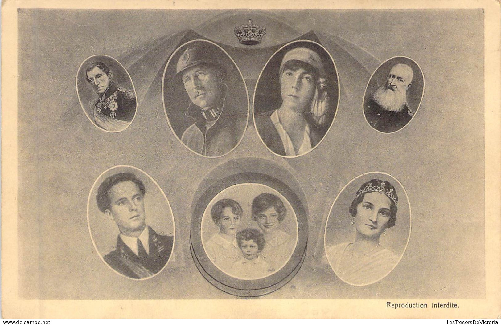 Famille Royale à Identifier - Carte Postale Ancienne - Case Reali