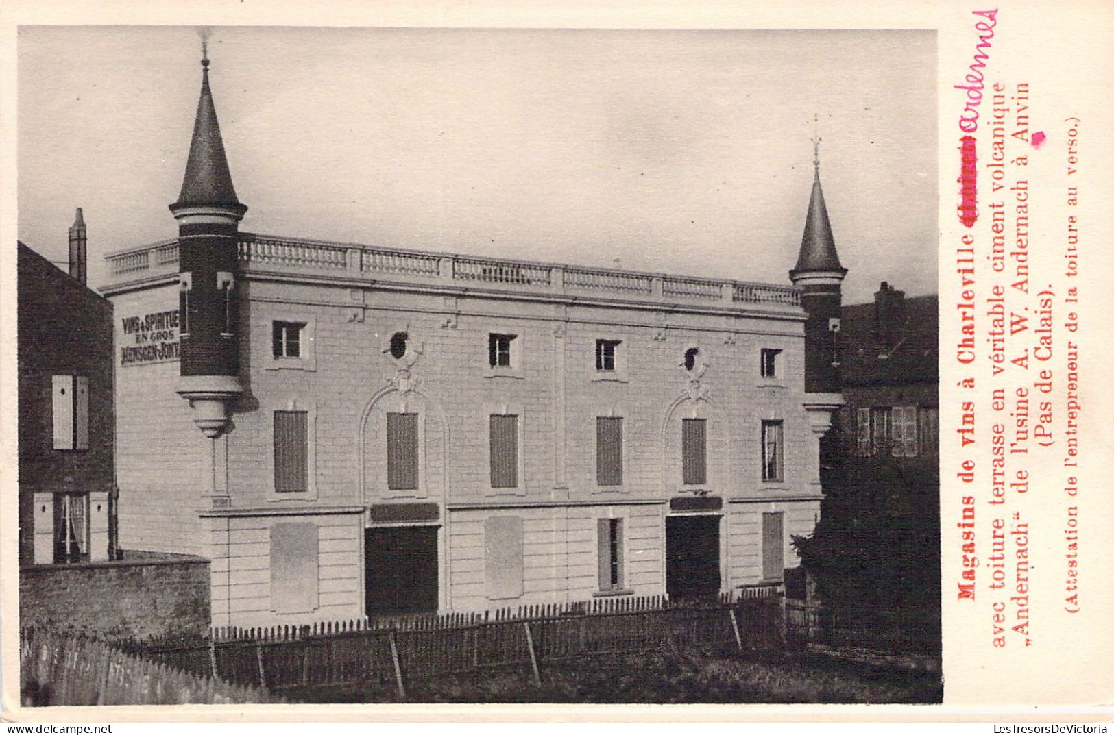 FRANCE - 08 - CHARLEVILLE - Magasins De Vins - Signé Thierard - Carte Postale Ancienne - Charleville