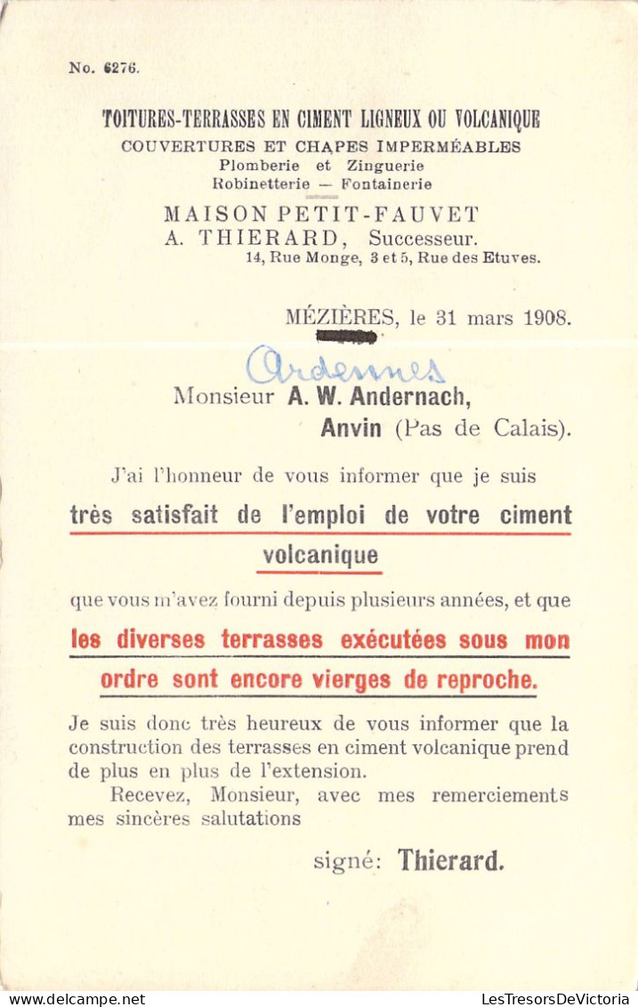 FRANCE - 08 - CHARLEVILLE - Magasins De Vins - Signé Thierard - Carte Postale Ancienne - Charleville