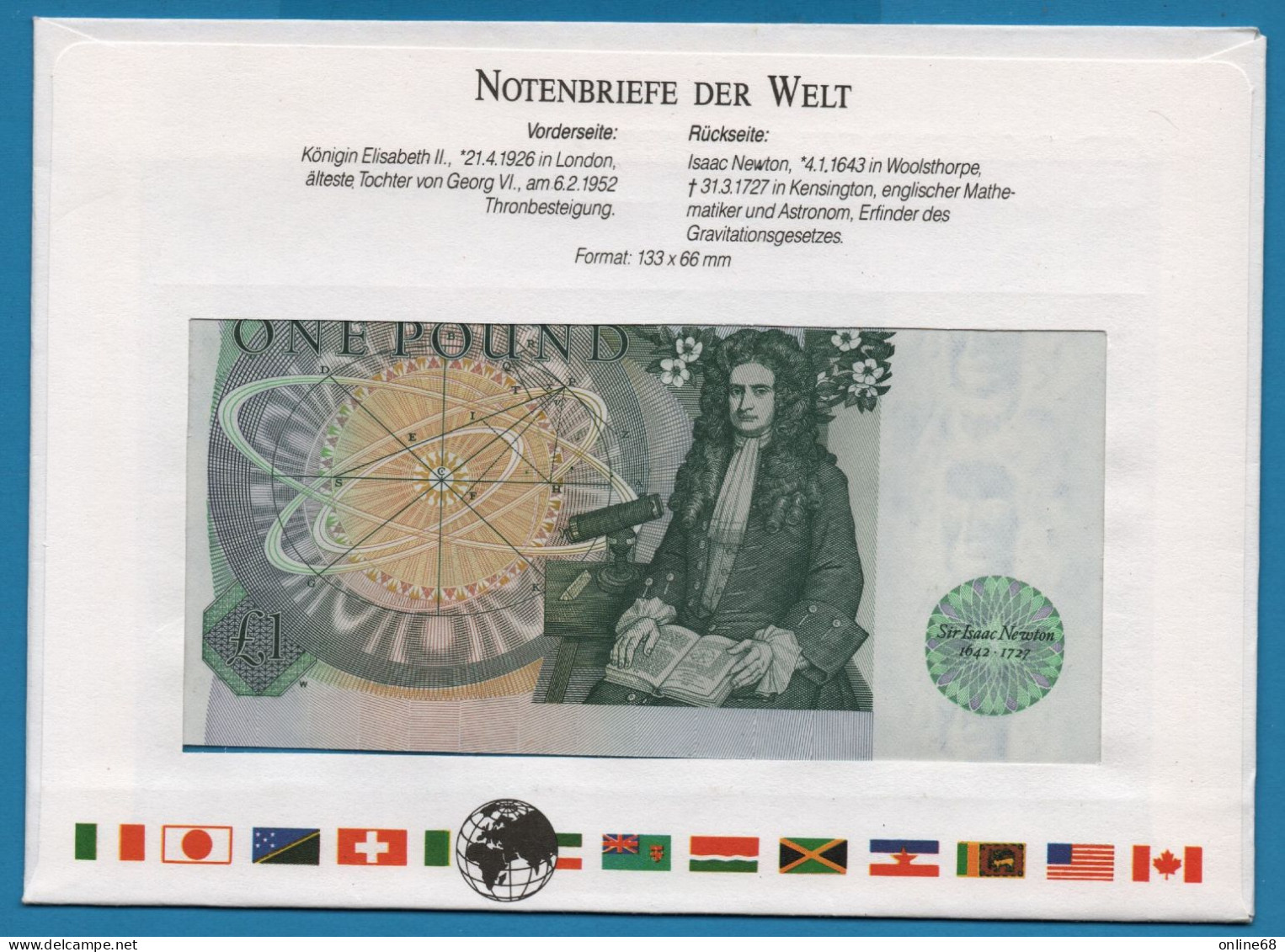 UK 1 POUND ND # DX43 788178 P# 377b QEII Signature: D. H. F. Somerset NOTENBRIEFE - 1 Pound