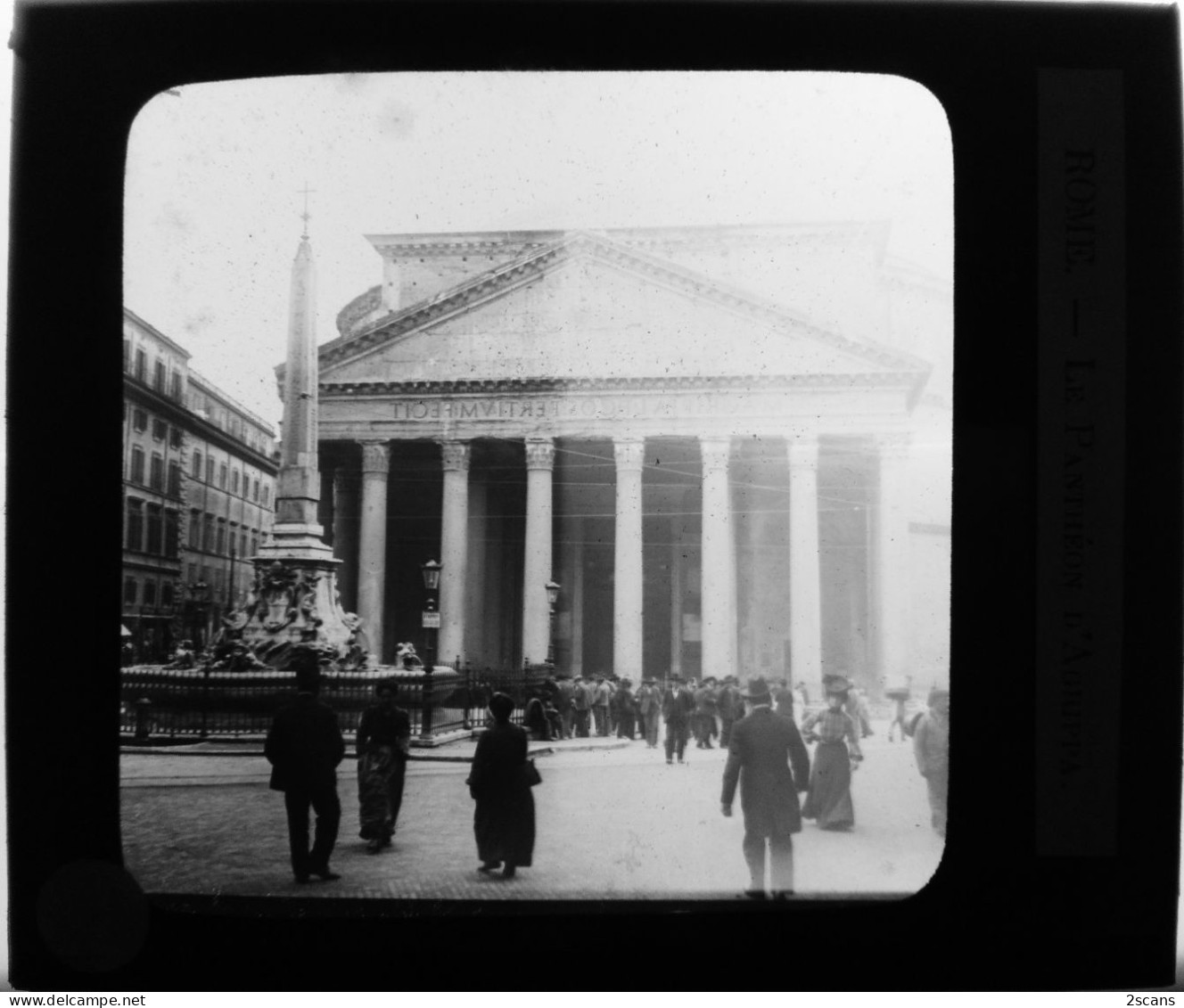 Italie - ROME - ROMA - Plaque De Verre Ancienne (1906) - Le Panthéon D'Agrippa - Panteón