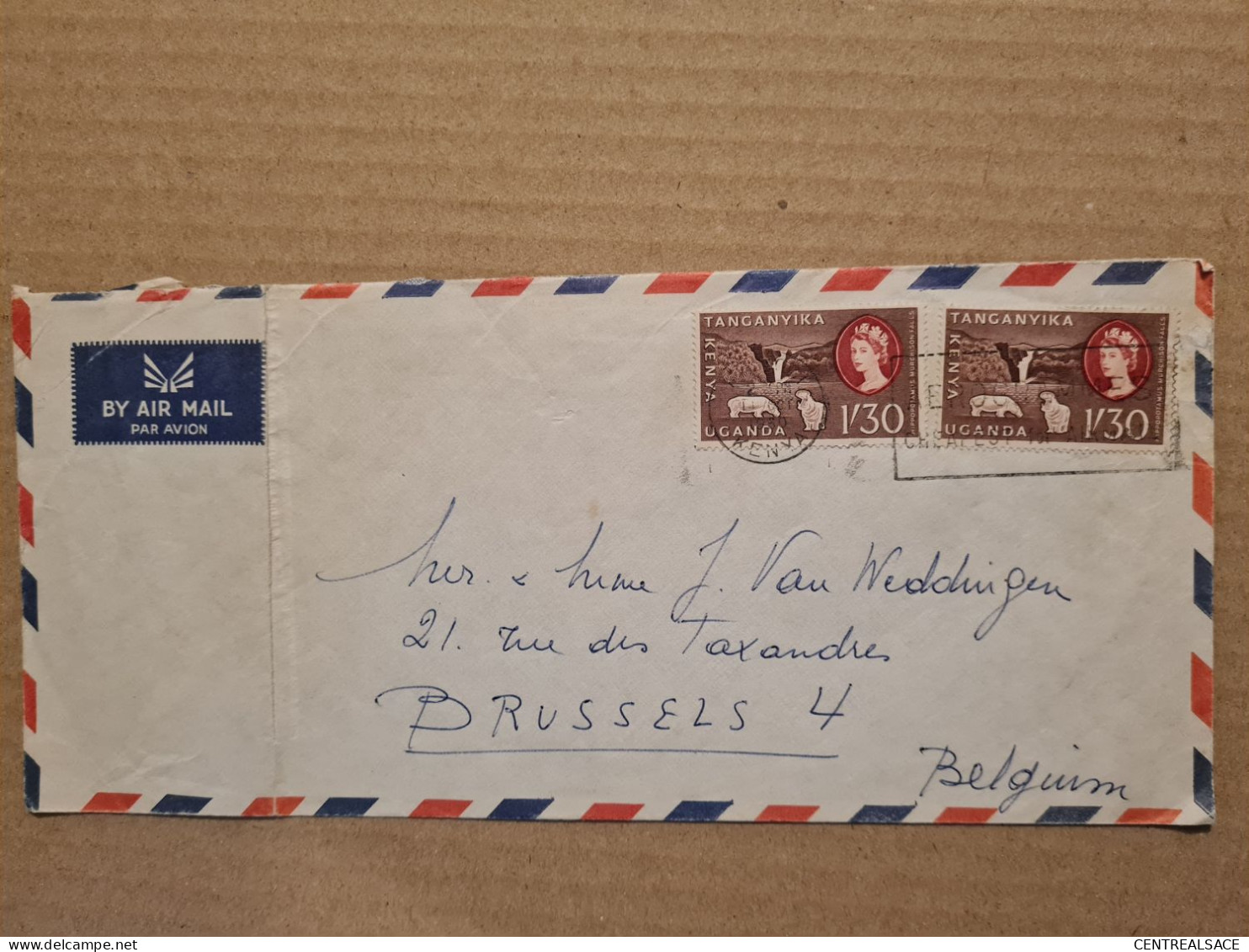 Lettre TANGANYIKA KENYA UGANDA OUGANDA TANGANICKA  NAIROBI AVEC FLAMM1960 - Sonstige & Ohne Zuordnung