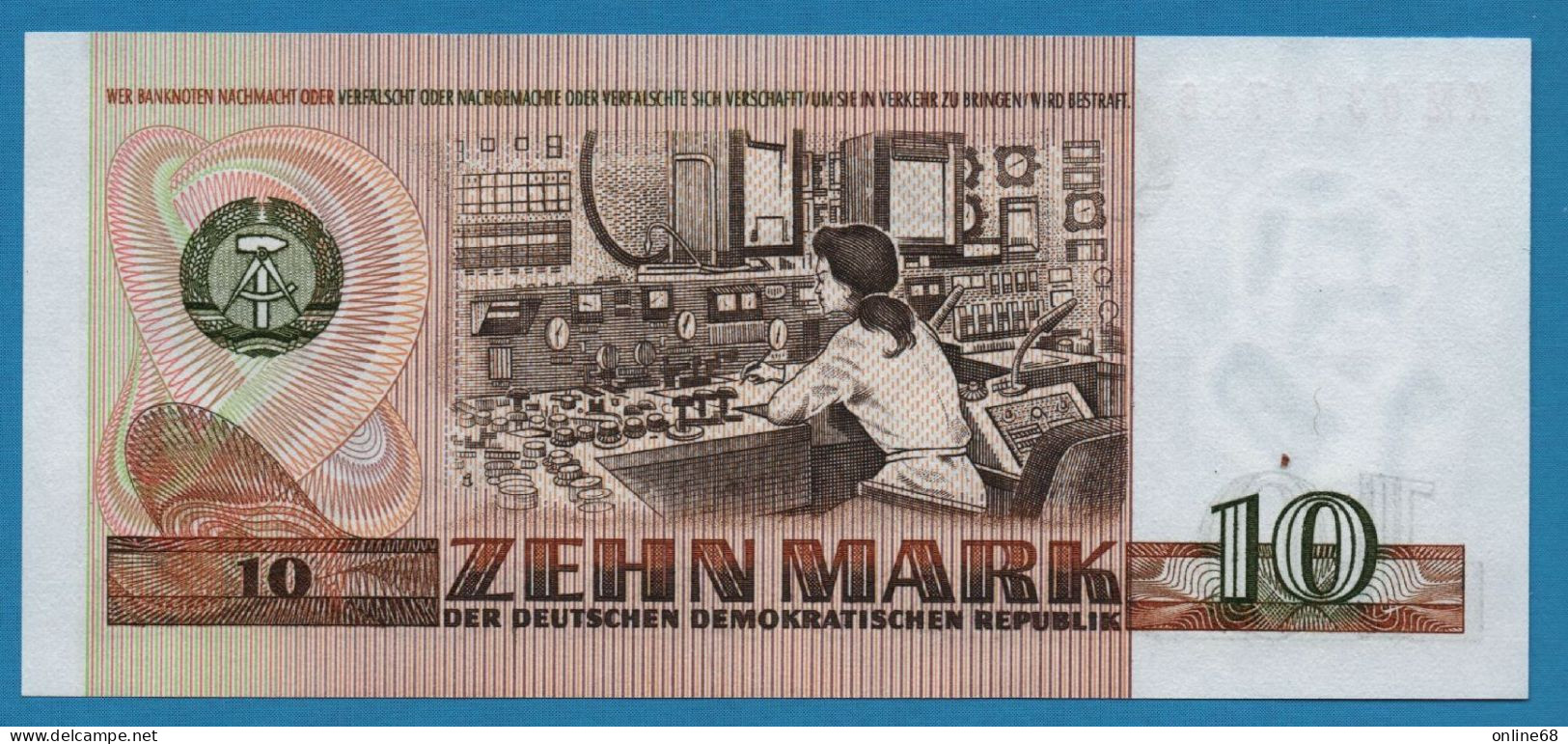 DDR RDA 10 MARK 1971 # XM0314796 P# 28b Clara Zetkin - 10 Mark