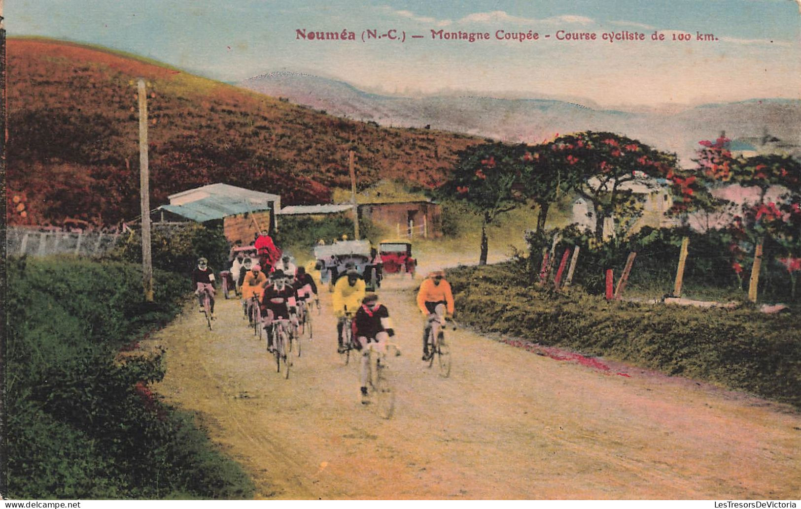 Nouvelle Calédonie - Nouméa - Montagne Coupée - Course Cycliste De 100 Km - Colorisé - Carte Postale Ancienne - Nouvelle-Calédonie