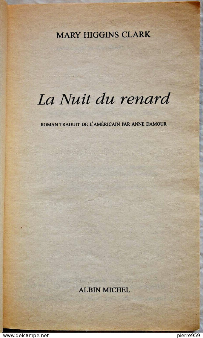 La Nuit Du Renard - Mary Higgins Clark - 2002 - Griezelroman