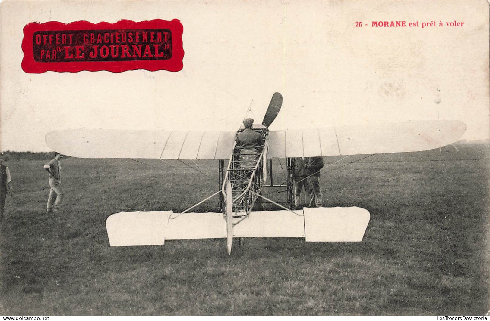 France - Morane Est Prêt à Voler - Avion - Aviation - Animé - Publicité Le Journal - Carte Postale Ancienne - Otros & Sin Clasificación