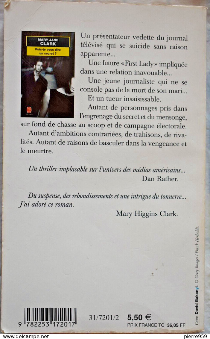 Puis-je Vous Dire Un Secret - Mary Higgins Clark - 2001 - Griezelroman