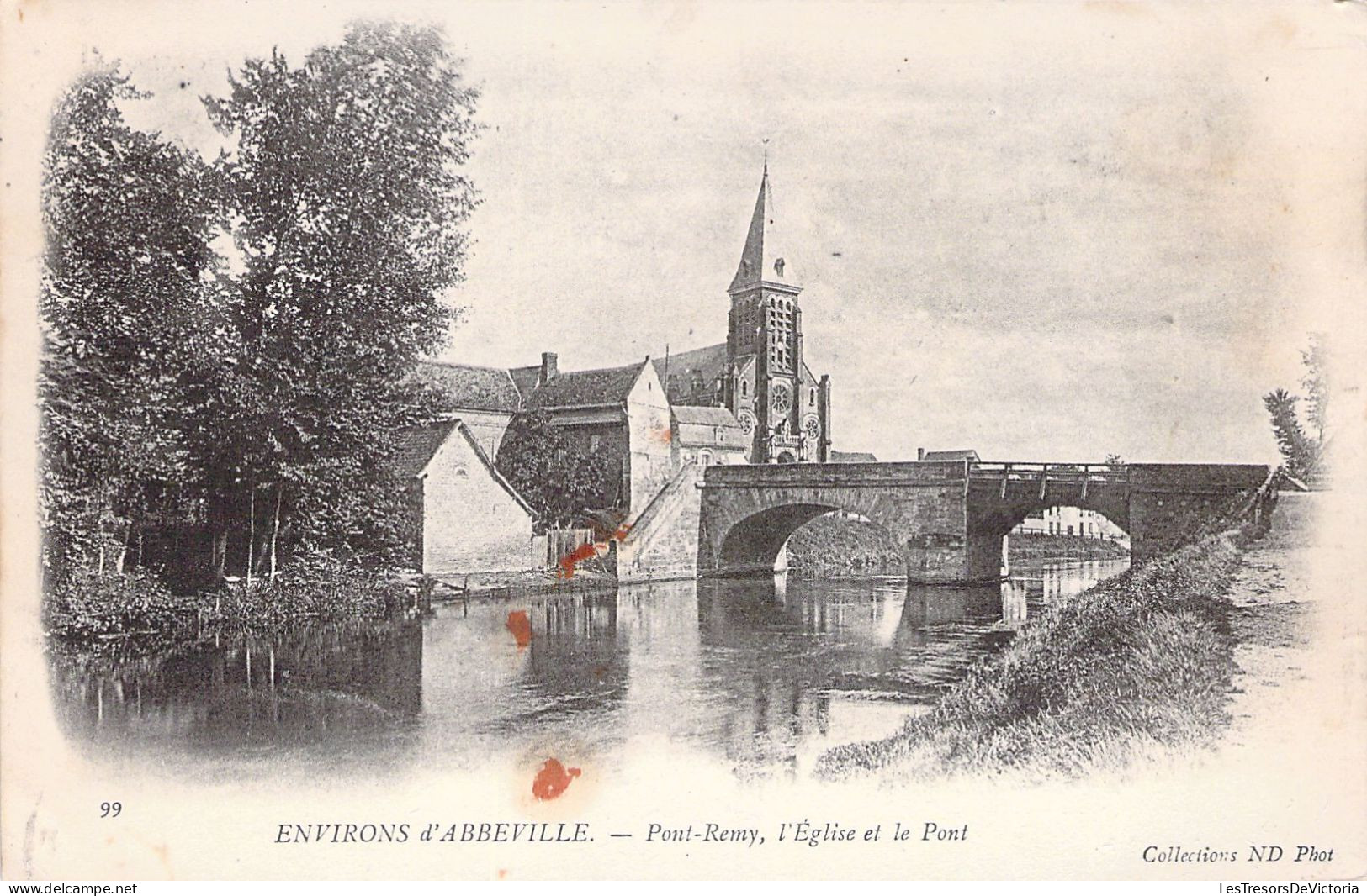 FRANCE - 80 - ENVIRONS D'ABBEVILLE - Pont Remy - L'Eglise Et Le Pont - Carte Postale Ancienne - Abbeville