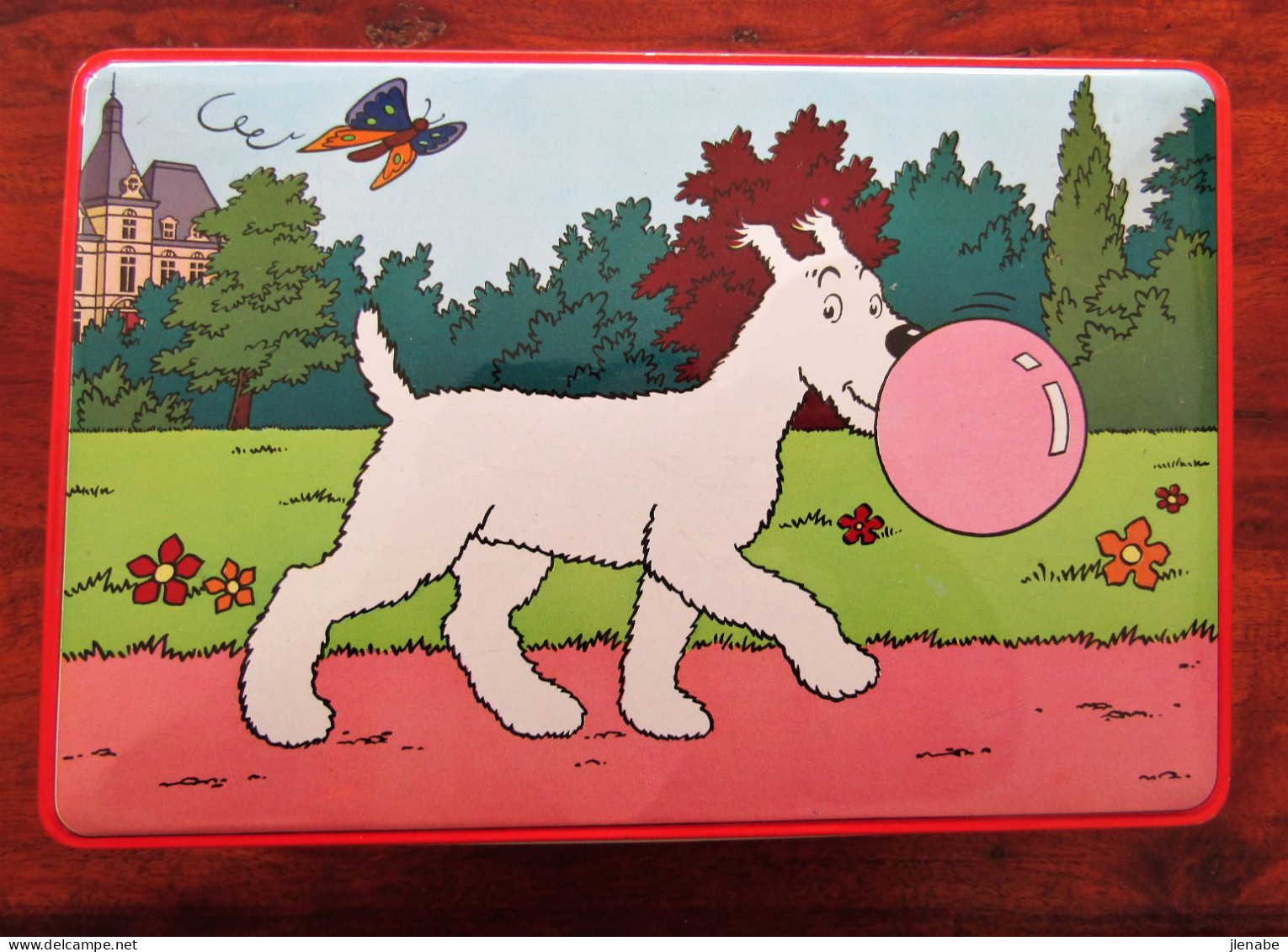 Boite Métallique Milou Bubble Gum Bobbie Vintage © Hergé - Art De La Table