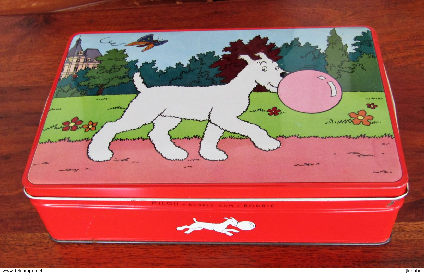 Boite Métallique Milou Bubble Gum Bobbie Vintage © Hergé - Arte Della Tavola