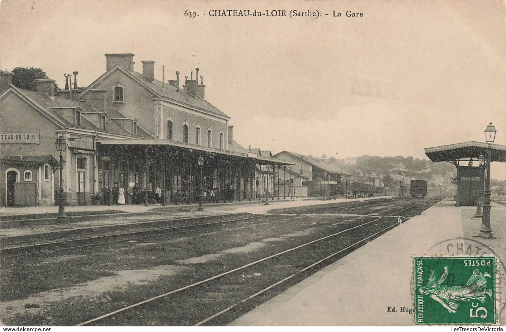 France - Chateau Du Loir - La Gare - Wagon - Carte Postale Ancienne - Chateau Du Loir