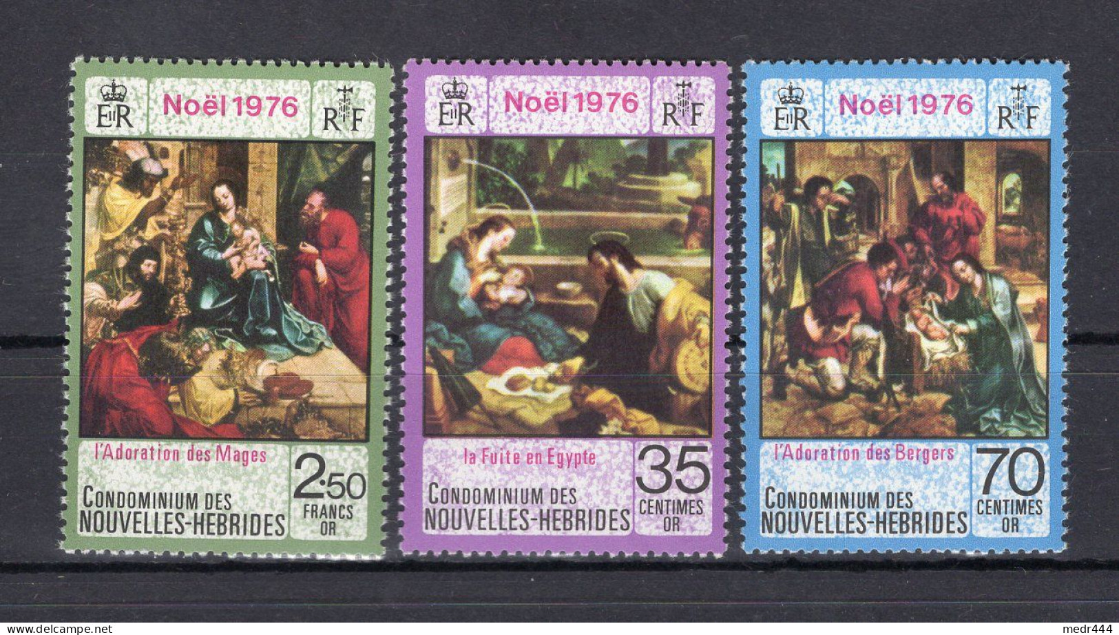 New Hebrides/Nouvelles Hebrides 1976 - Christmas - Noël - Stamps 3v - MNH** - Excellent Quality - Brieven En Documenten