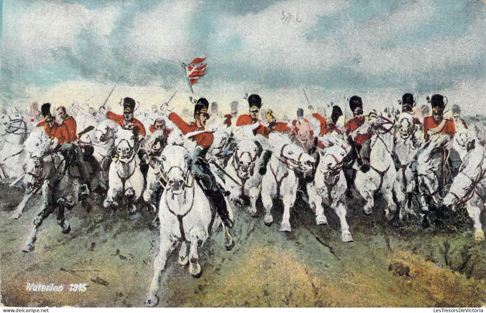 Personnage Historique - Napoléon - Waterloo - 1815 - Charge De La Cavalerie écossaise - Carte Postale Ancienne - Historische Persönlichkeiten