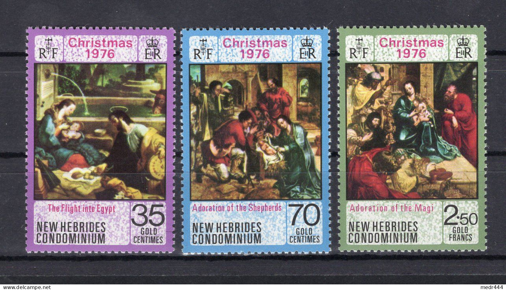 New Hebrides/Nouvelles Hebrides 1976 - Christmas 1976 - Noël - Stamps 3v - MNH** - Excellent Quality - Lettres & Documents