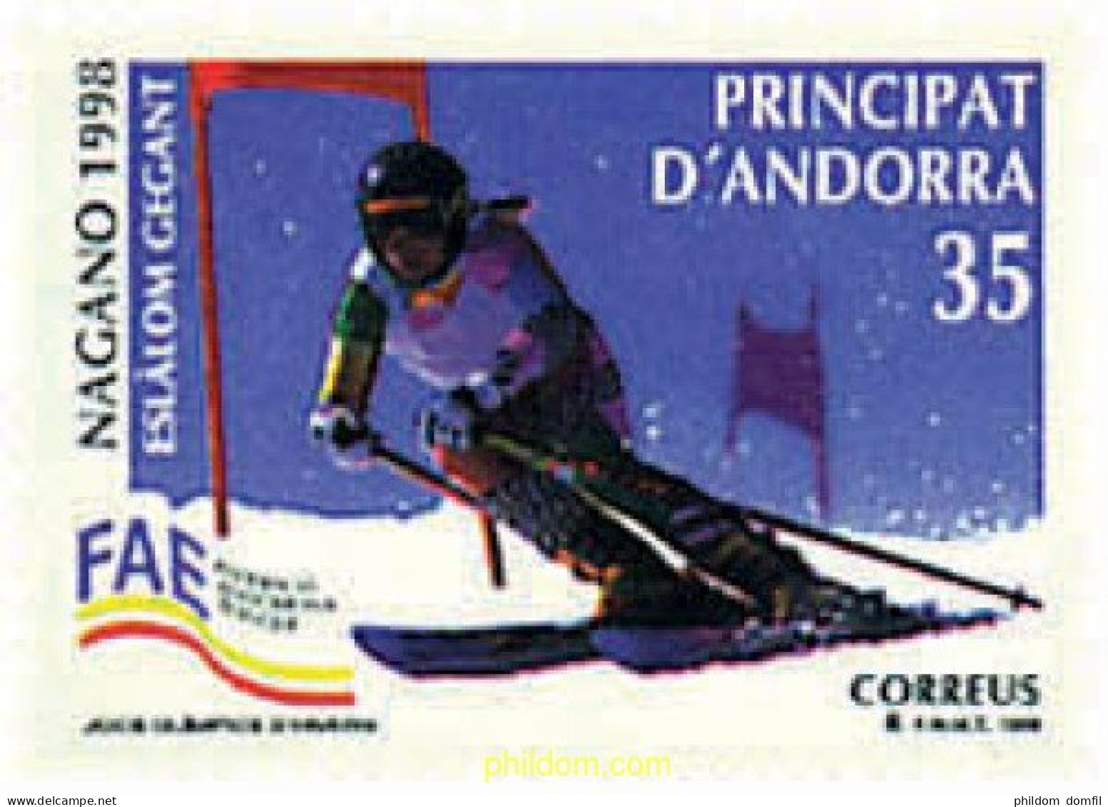 70554 MNH ANDORRA. Admón Española 1998 18 JUEGOS OLIMPICOS DE INVIERNO NAGANO 1998 - Hiver 1998: Nagano