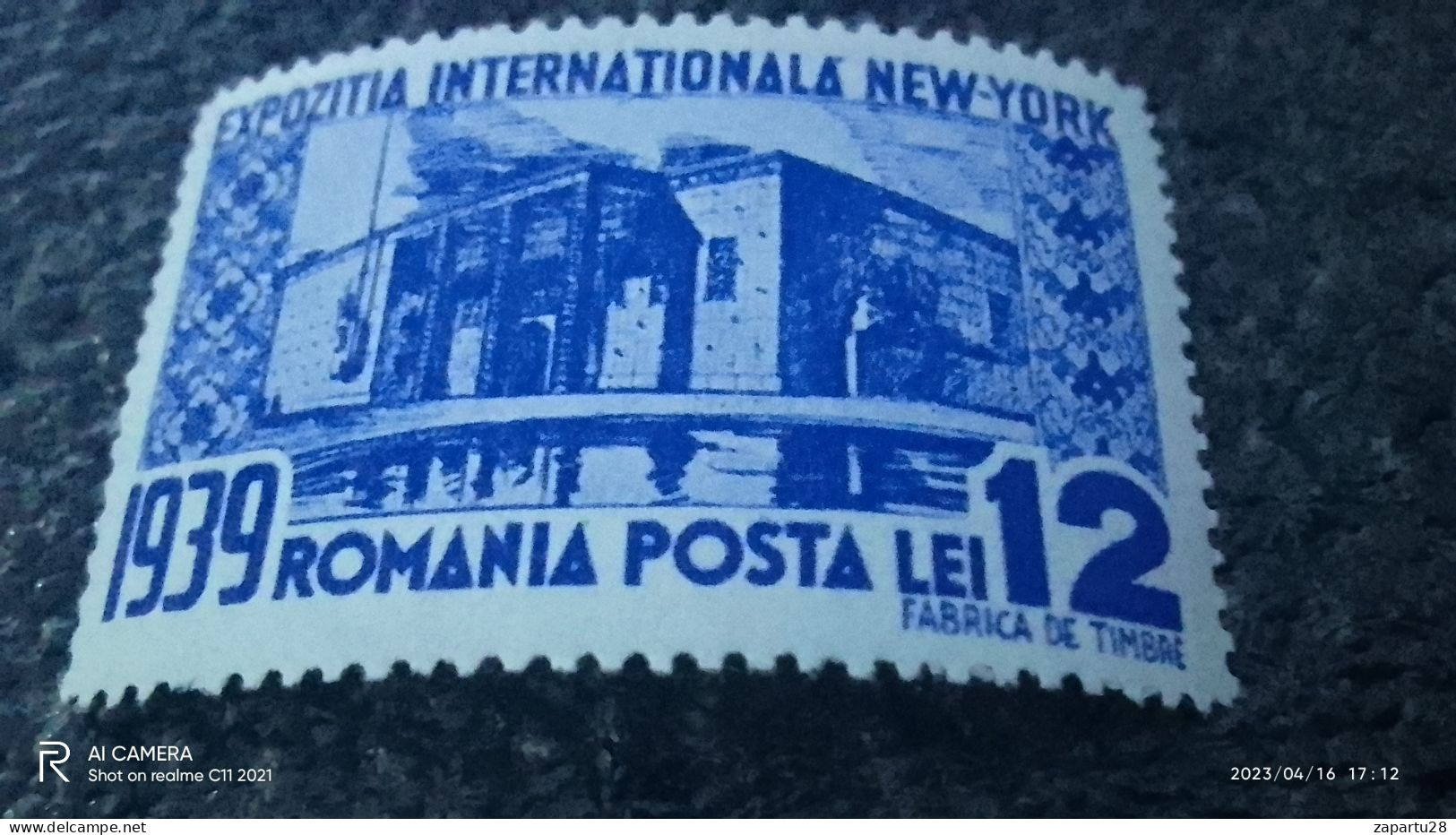 ROMANYA--1938          12L          UNUSED- - Ongebruikt