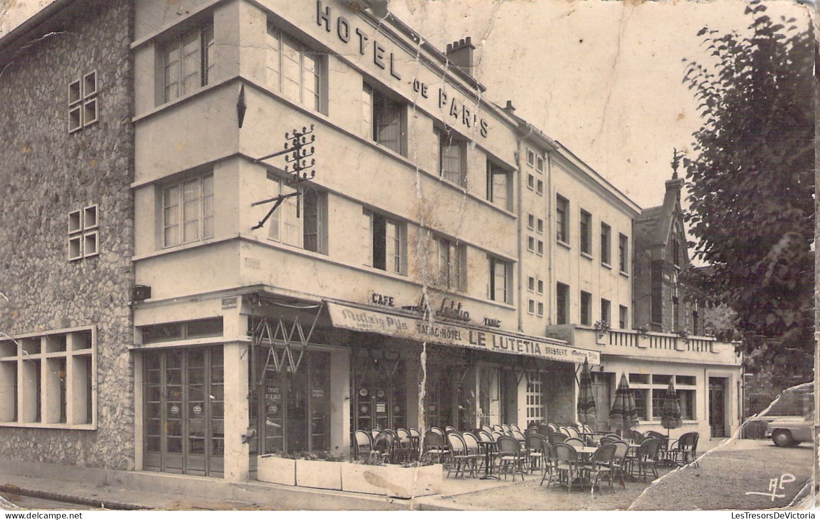 FRANCE - 78 - MANTES - Café Tabac Hôtel - Place De La Gare - Carte Postale Ancienne - Mantes La Ville