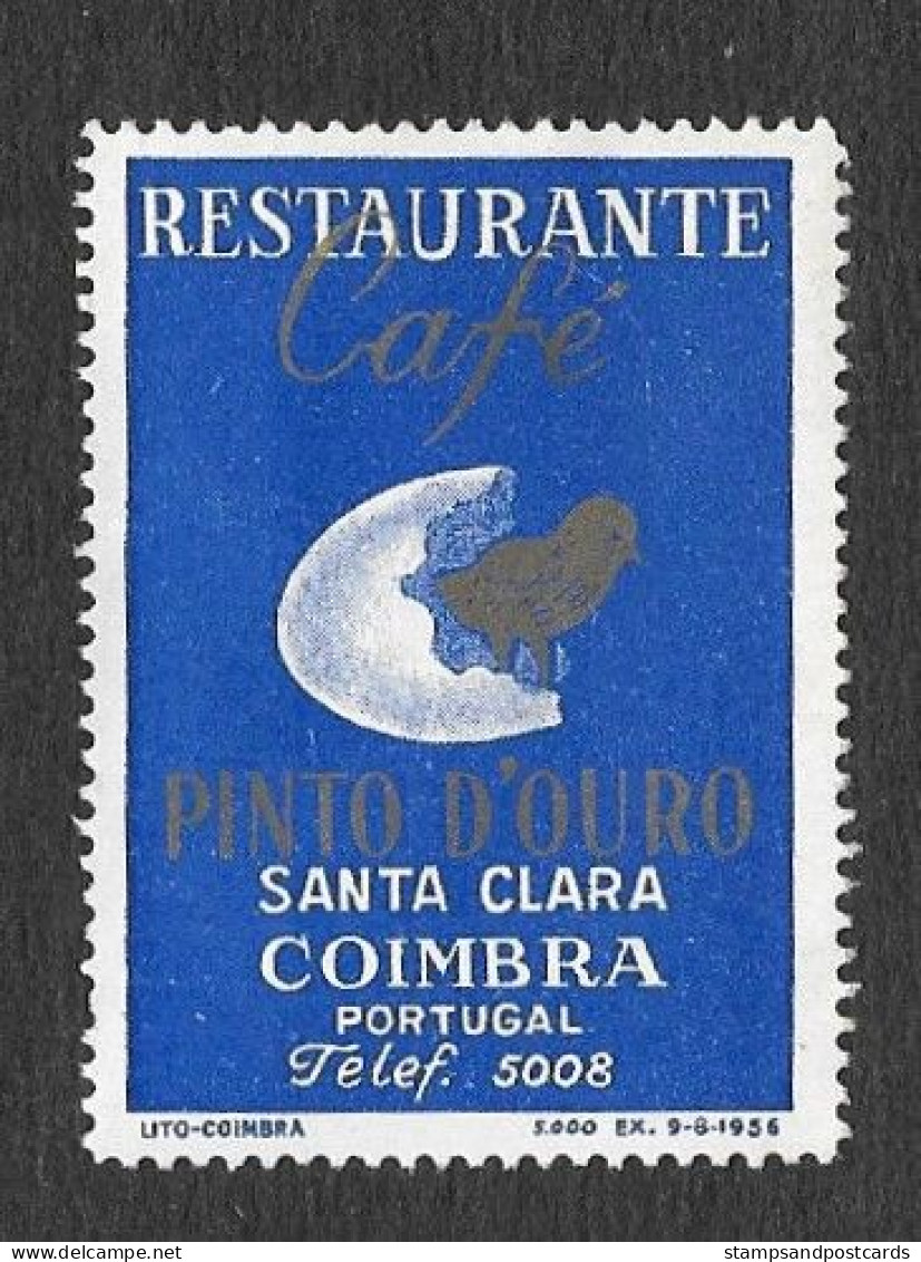 Portugal Vignette Café Restaurante Pinto D'Ouro Poussin Poule Oeuf Chick Chicken Egg Cinderella - Lokale Uitgaven