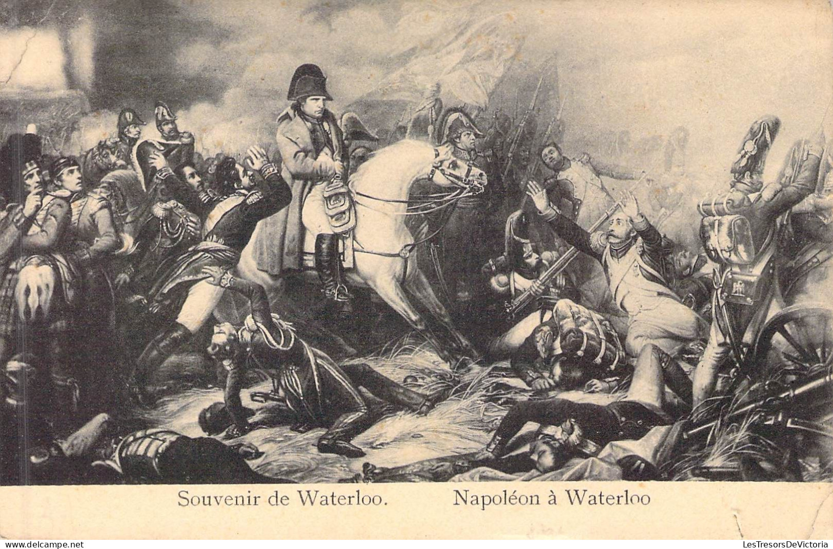 Personnage Historique - Napoléon - Waterloo - Napoléon à Waterloo - Carte Postale Ancienne - Personajes Históricos