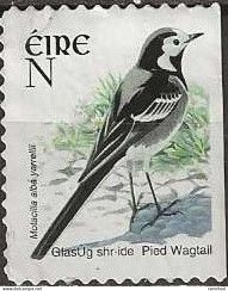 IRELAND 2002 New Currency. Birds - (N) - Pied Wagtail FU Self Adhesive - Usati