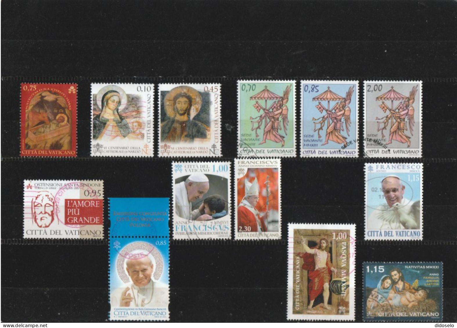 Vatican - Small Lot Of Used - Well Canceled Stamps - In € Currency - Collections