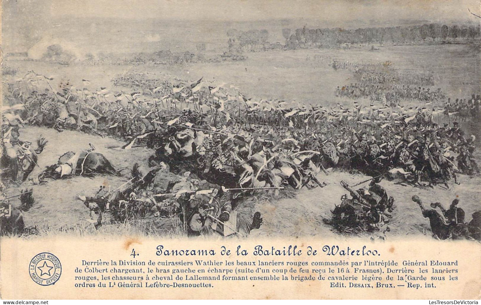 Personnage Historique - Napoléon - Waterloo - Panorama De Waterloo - Carte Postale Ancienne - Personnages Historiques