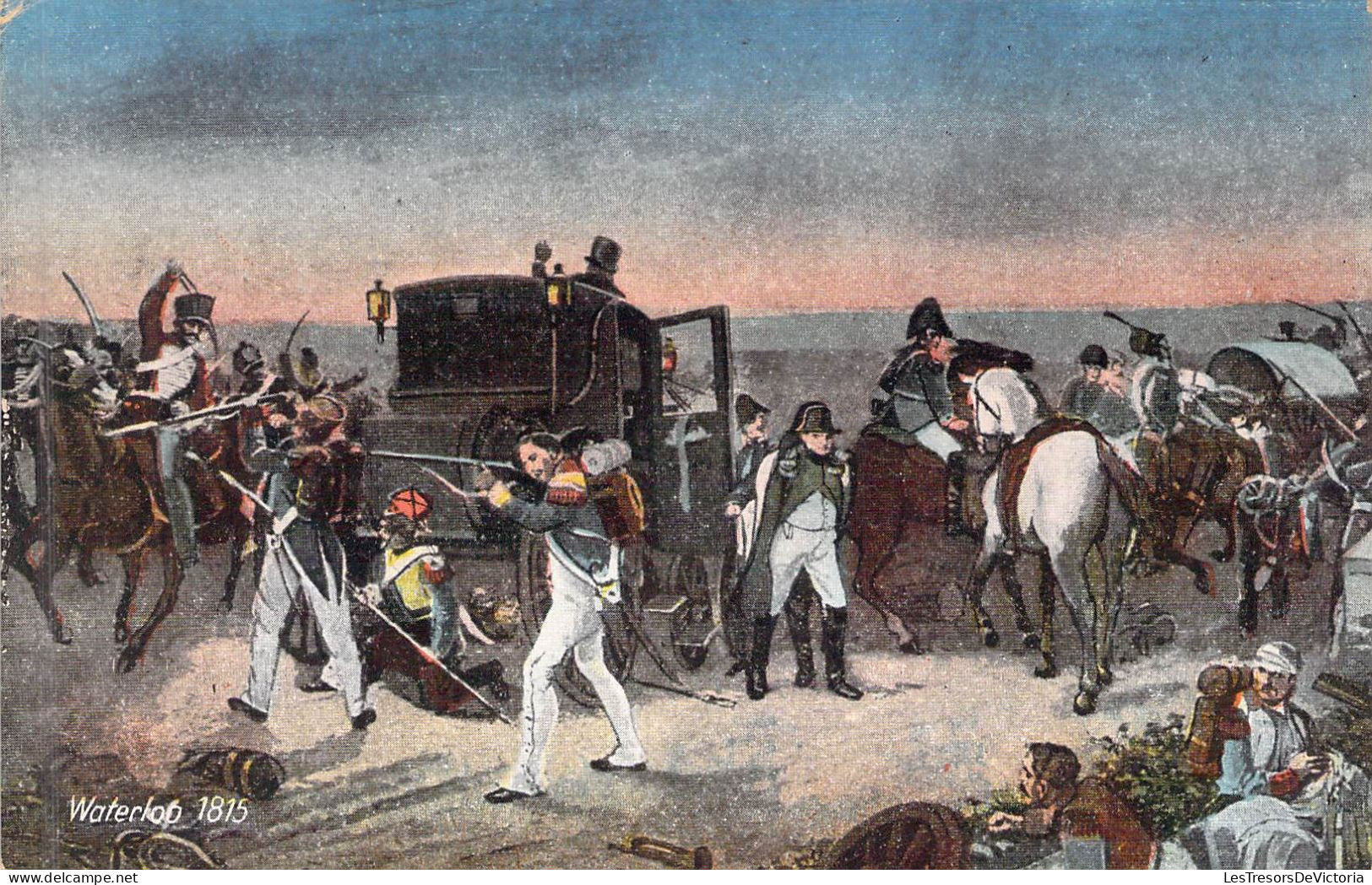 Personnage Historique - Napoléon - Waterloo - Capture De La Voiture De Napoléon - Carte Postale Ancienne - Personaggi Storici