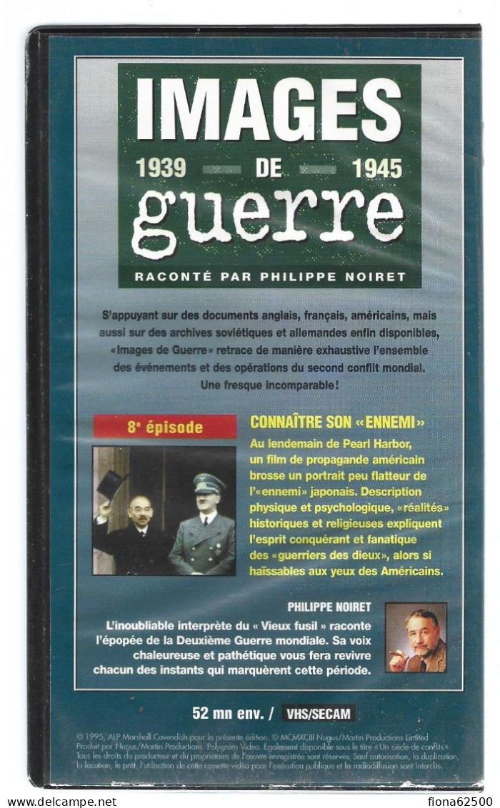 K7 VHS . IMAGES DE GUERRE . CONNAITRE SON "ENNEMI" . - Dokumentarfilme