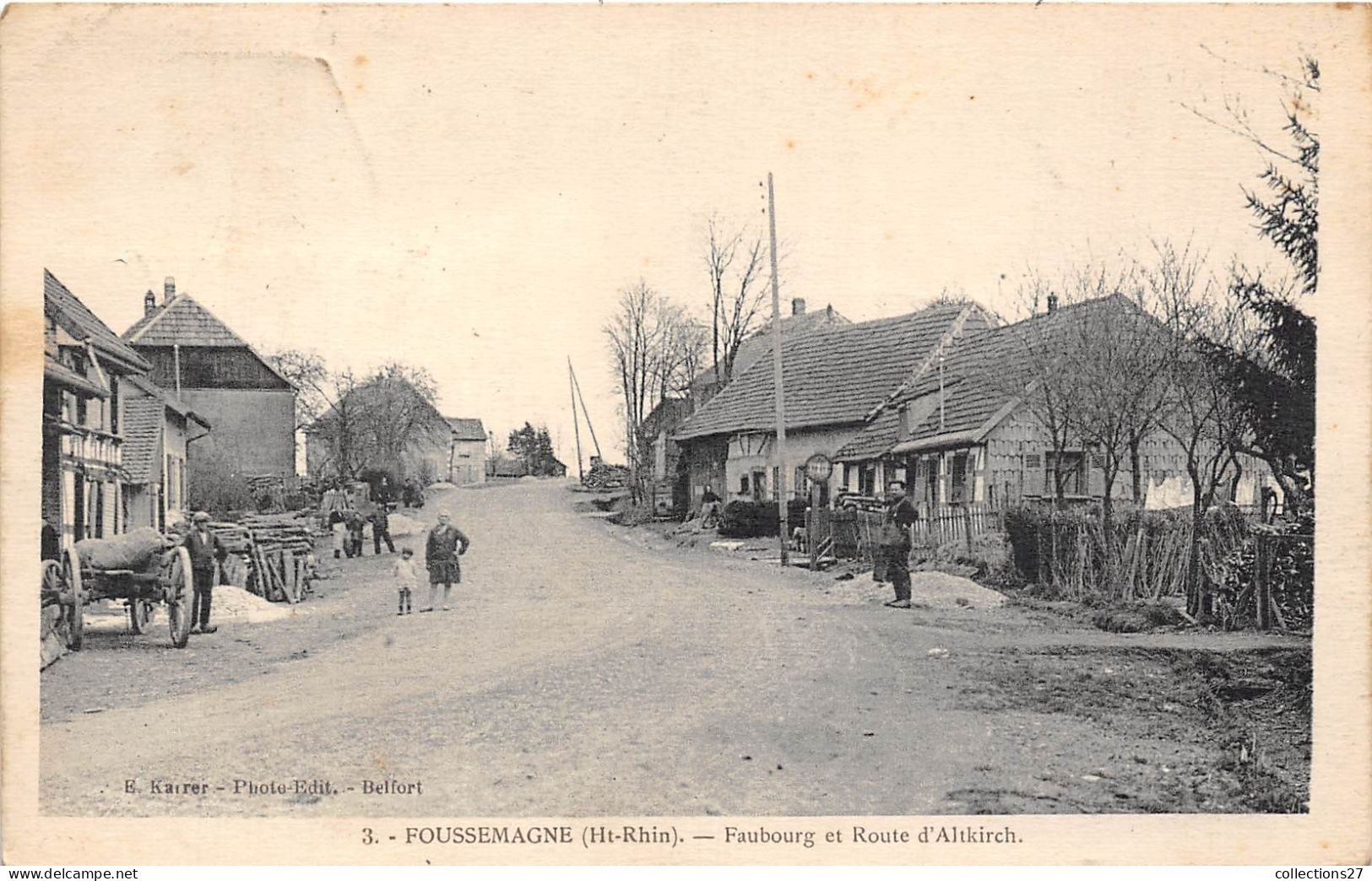 68-FOUSSEMAGNE- FAUBOURG ET ROUTE D'ALTKIRCH - Other & Unclassified