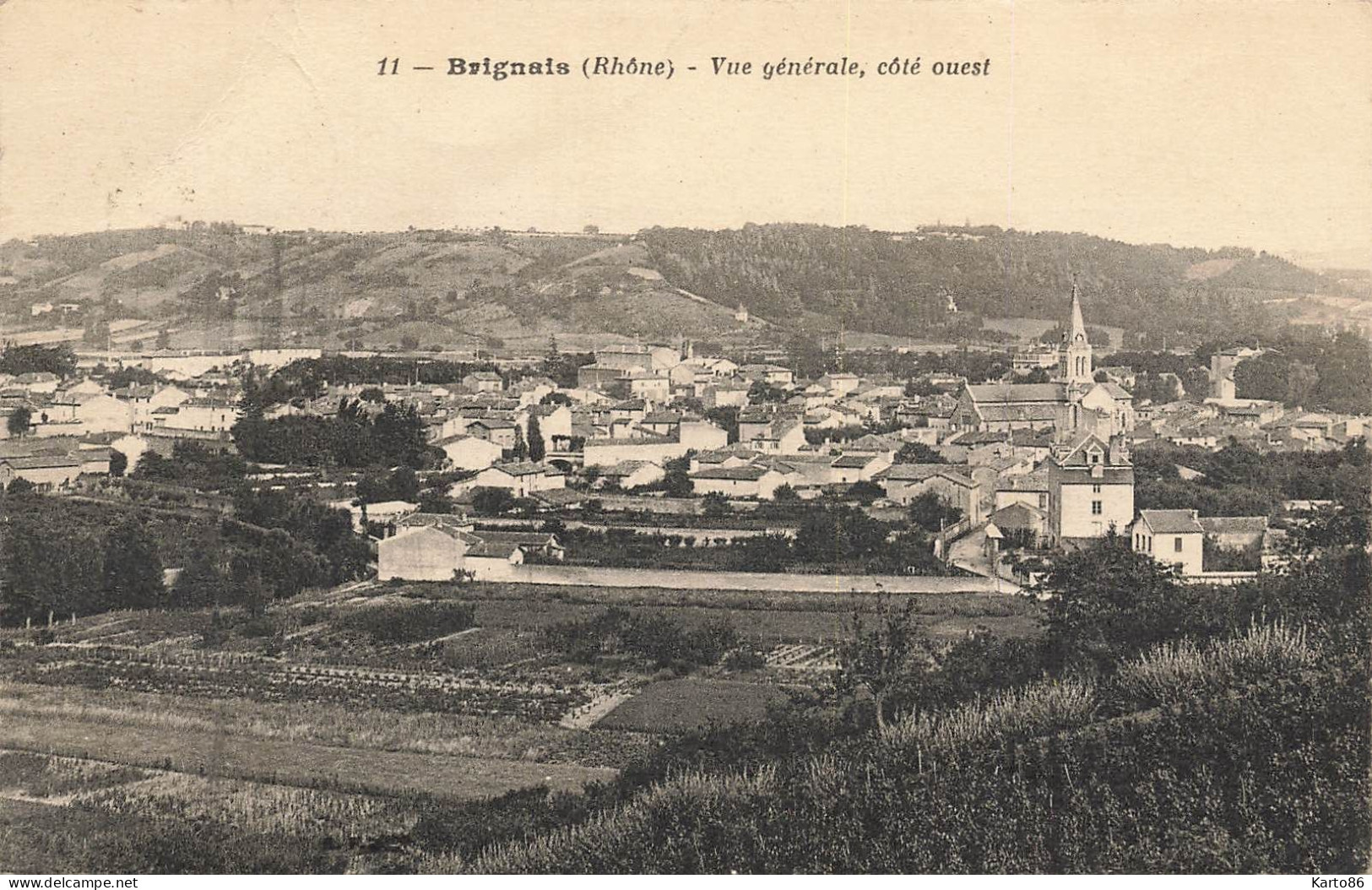 Brignais * Vue Générale Du Village , Côté Ouest - Brignais