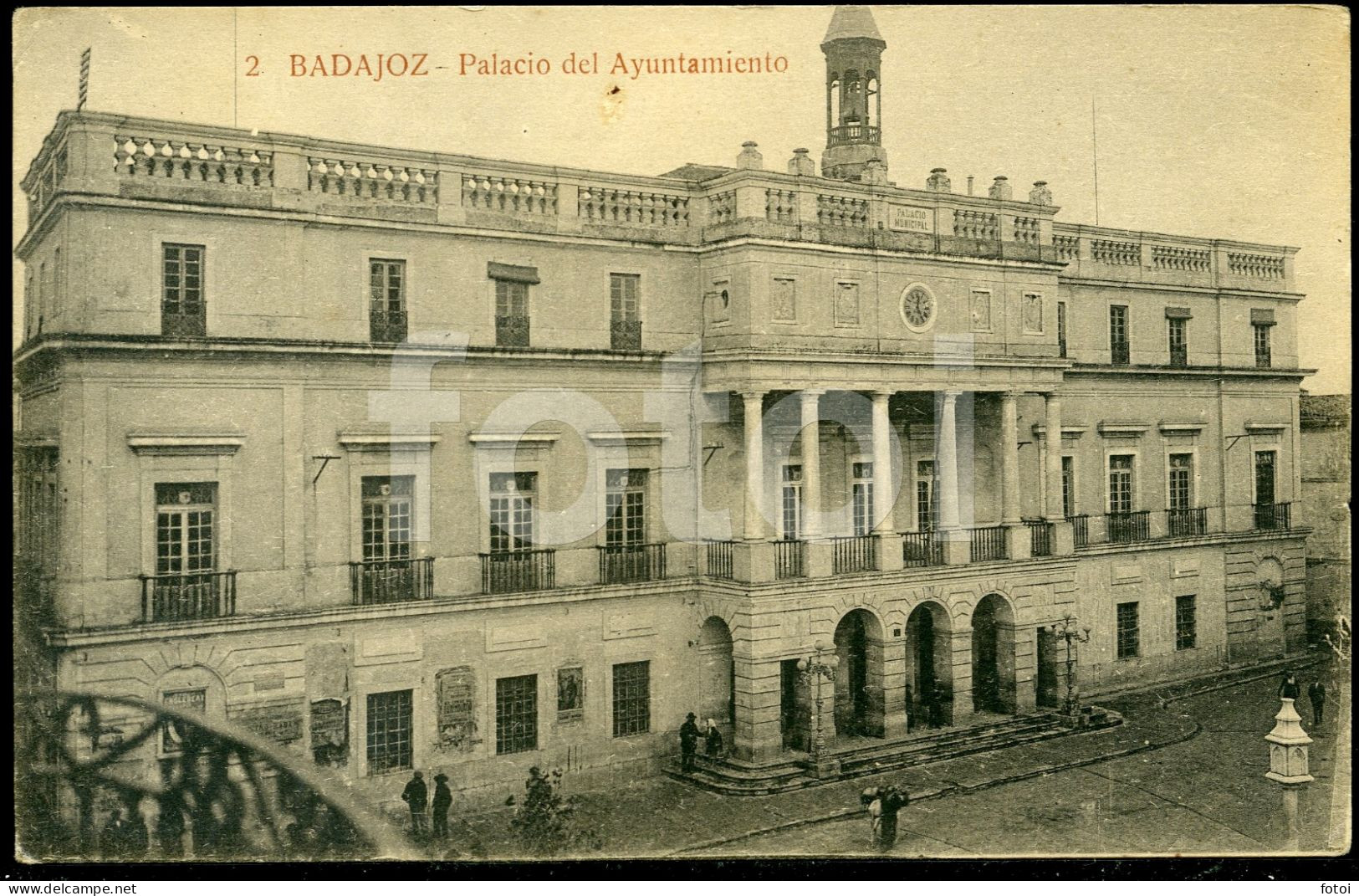 VINTAGE PHOTO POSTCARD PALACIO MUNICIPAL AYUNTAMIENTO BADAJOZ ESPAÑA SPAIN  CARTE POSTALE - Badajoz