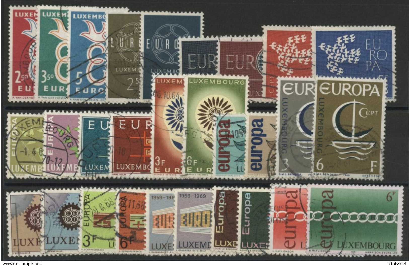 LUXEMBOURG Tous Les Timbres EUROPA De 1958 à 1971. Oblitérés. TB. Voir Numérotation En Description - Gebraucht