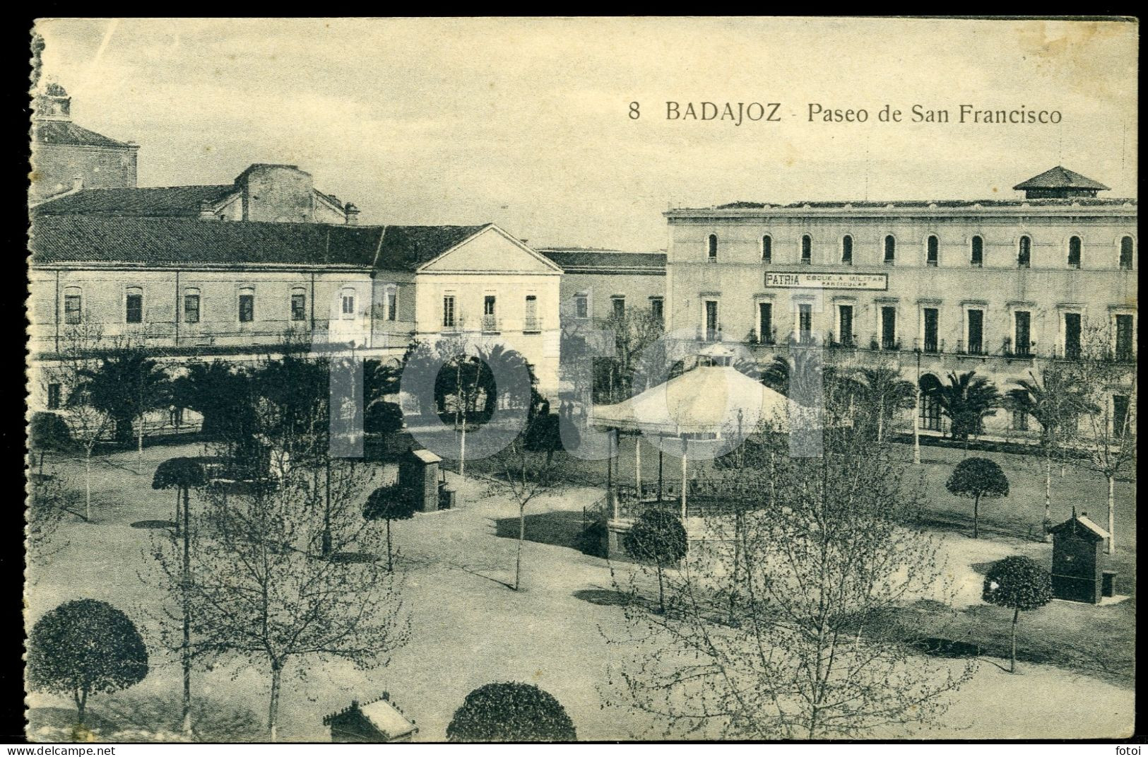 VINTAGE PHOTO POSTCARD PASEO DE SAN FRANCISCO CORETO BADAJOZ ESPAÑA SPAIN  CARTE POSTALE - Badajoz