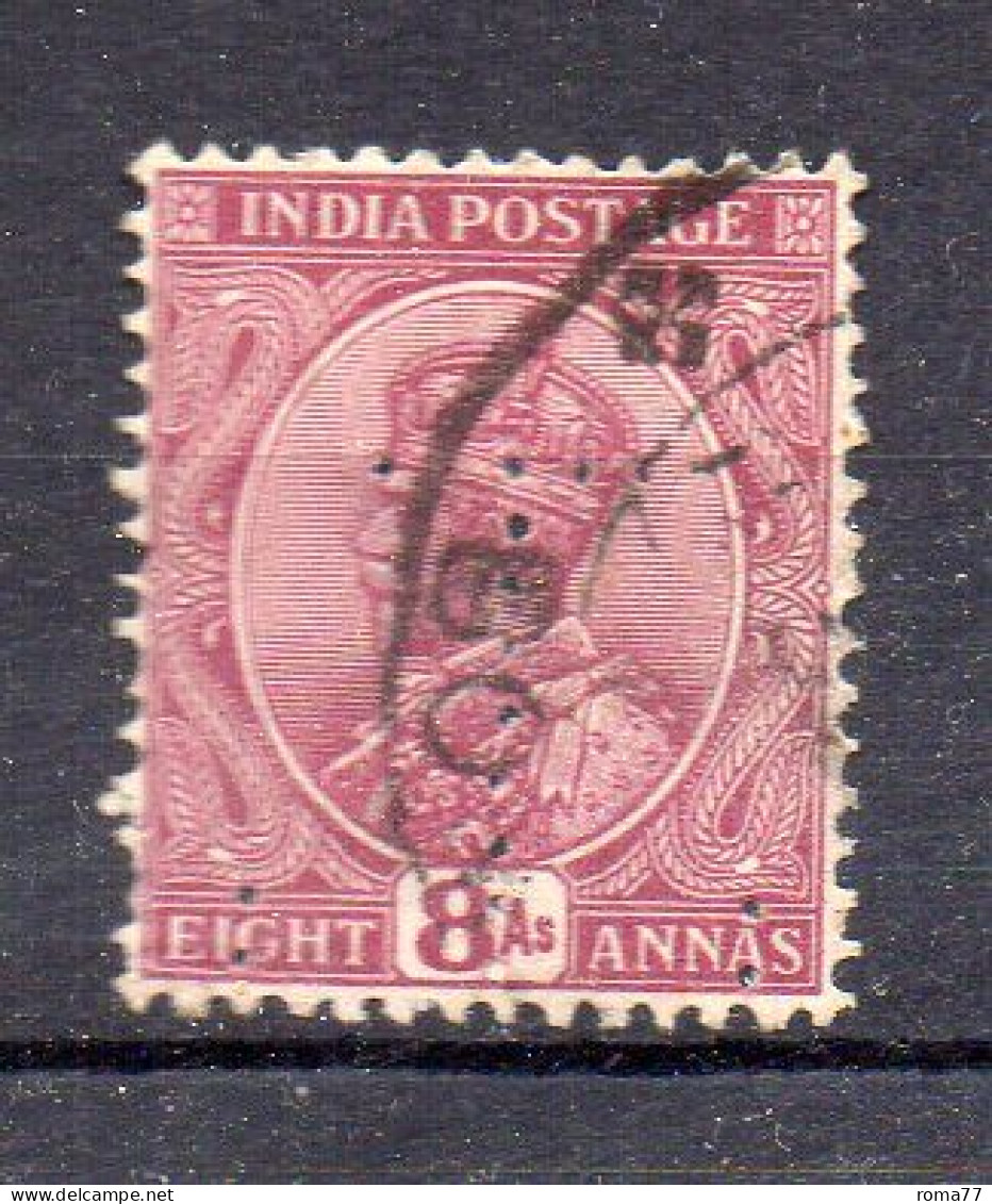 XP349 - INDIA , 8 Anna Usato PERFIN PERFINS - Other & Unclassified