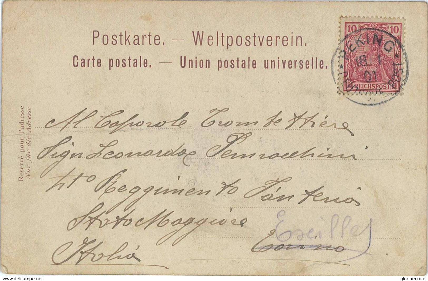 P0391 - GERMANY China - Postal HISTORY - German PO During BOXER REBELLION  1901 - Brieven En Documenten