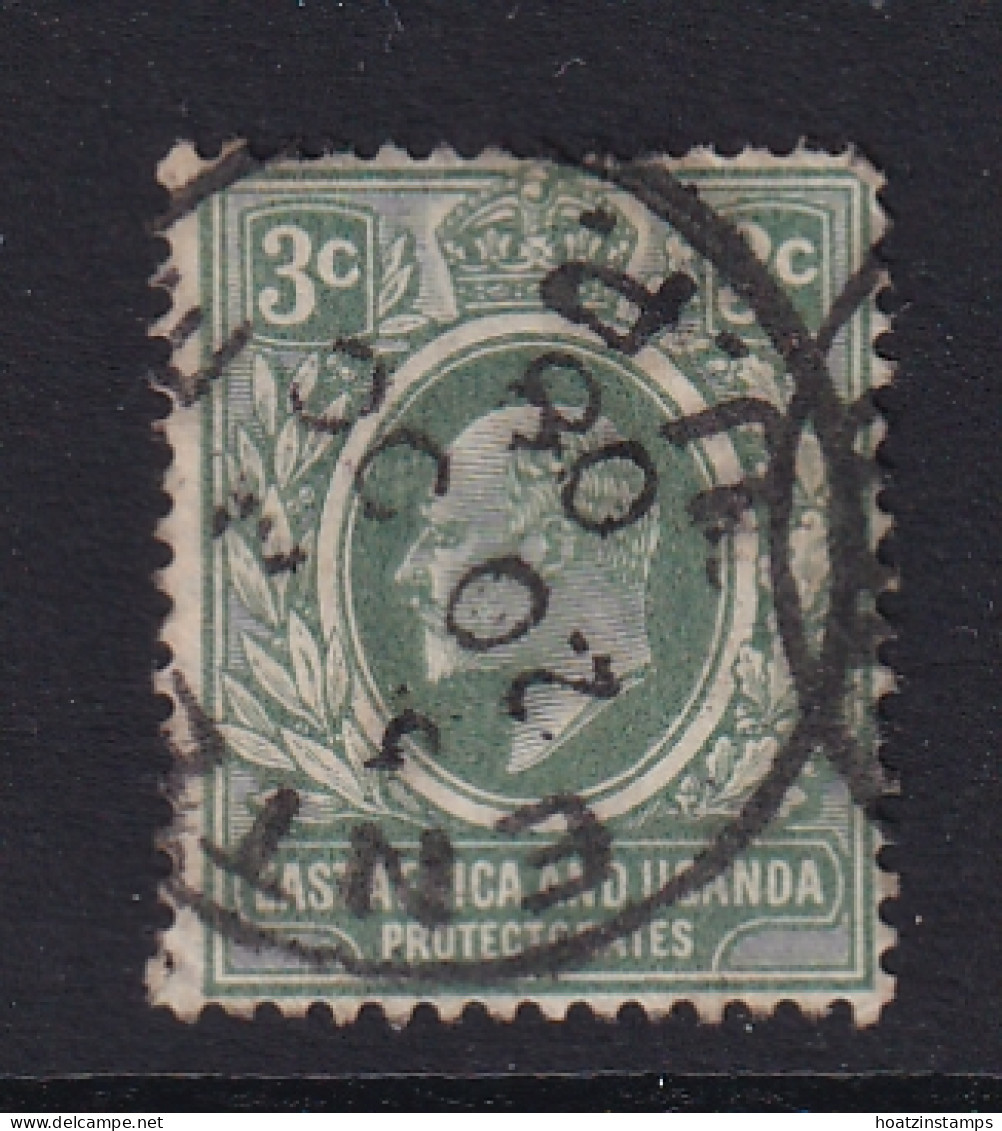 East Africa & Uganda Protectorates: 1907/08   Edward    SG35   3c   Grey-green   Used - East Africa & Uganda Protectorates