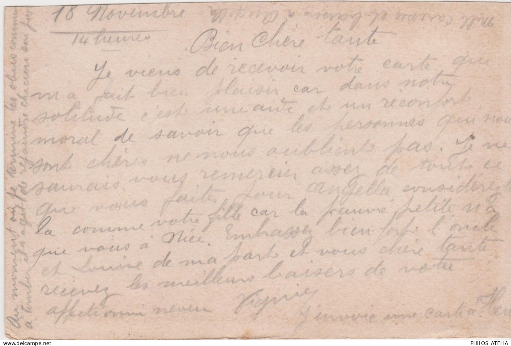 Guerre 14 CP Réponse FM Franchise Réponse Militaire M Poincaré Photo Manuel Paris Edition Nicoise - Guerra De 1914-18