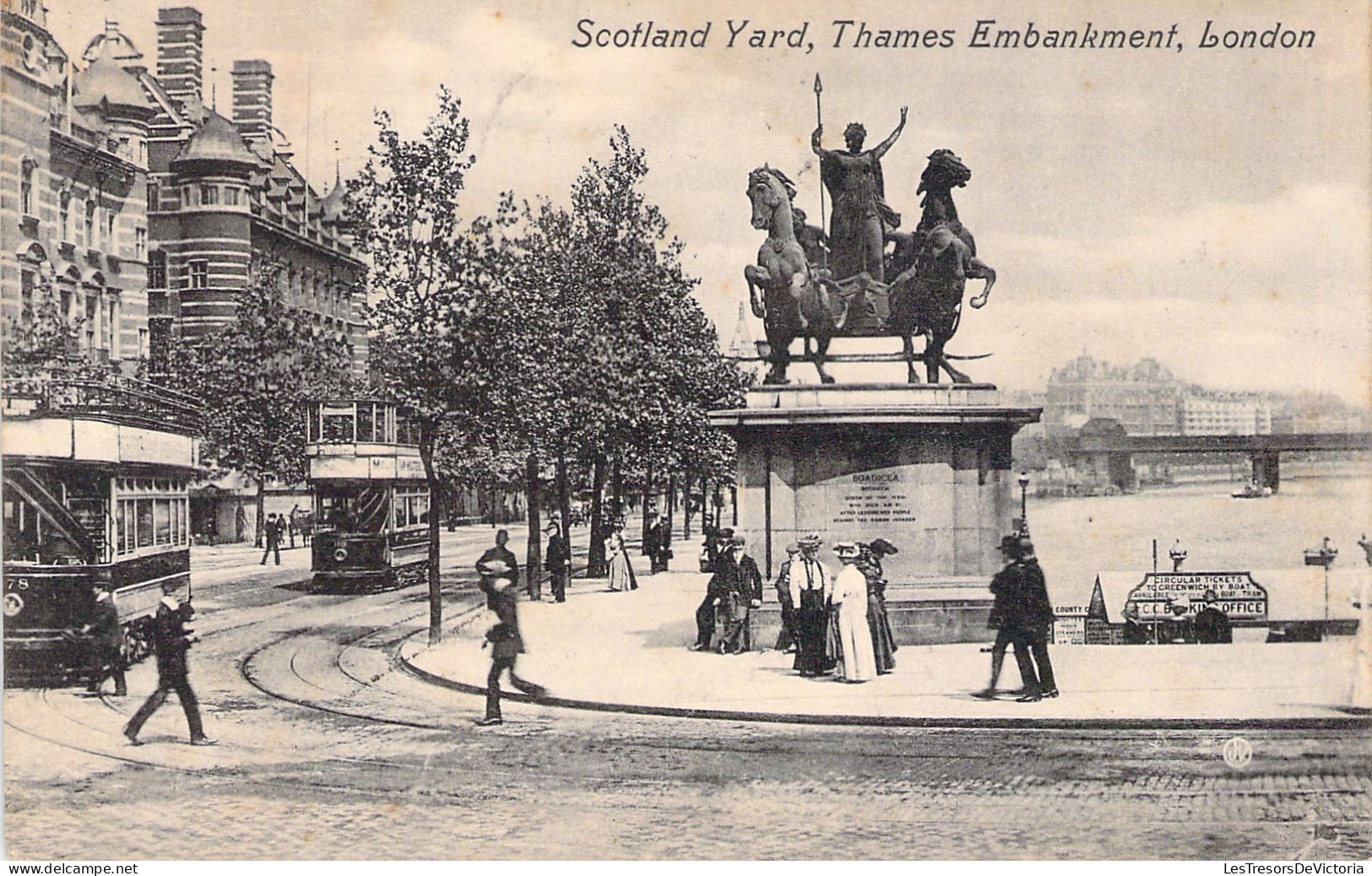 ANGLETERRE - Scotland Yard - Thames Embankment - Carte Postale Ancienne - Sonstige & Ohne Zuordnung