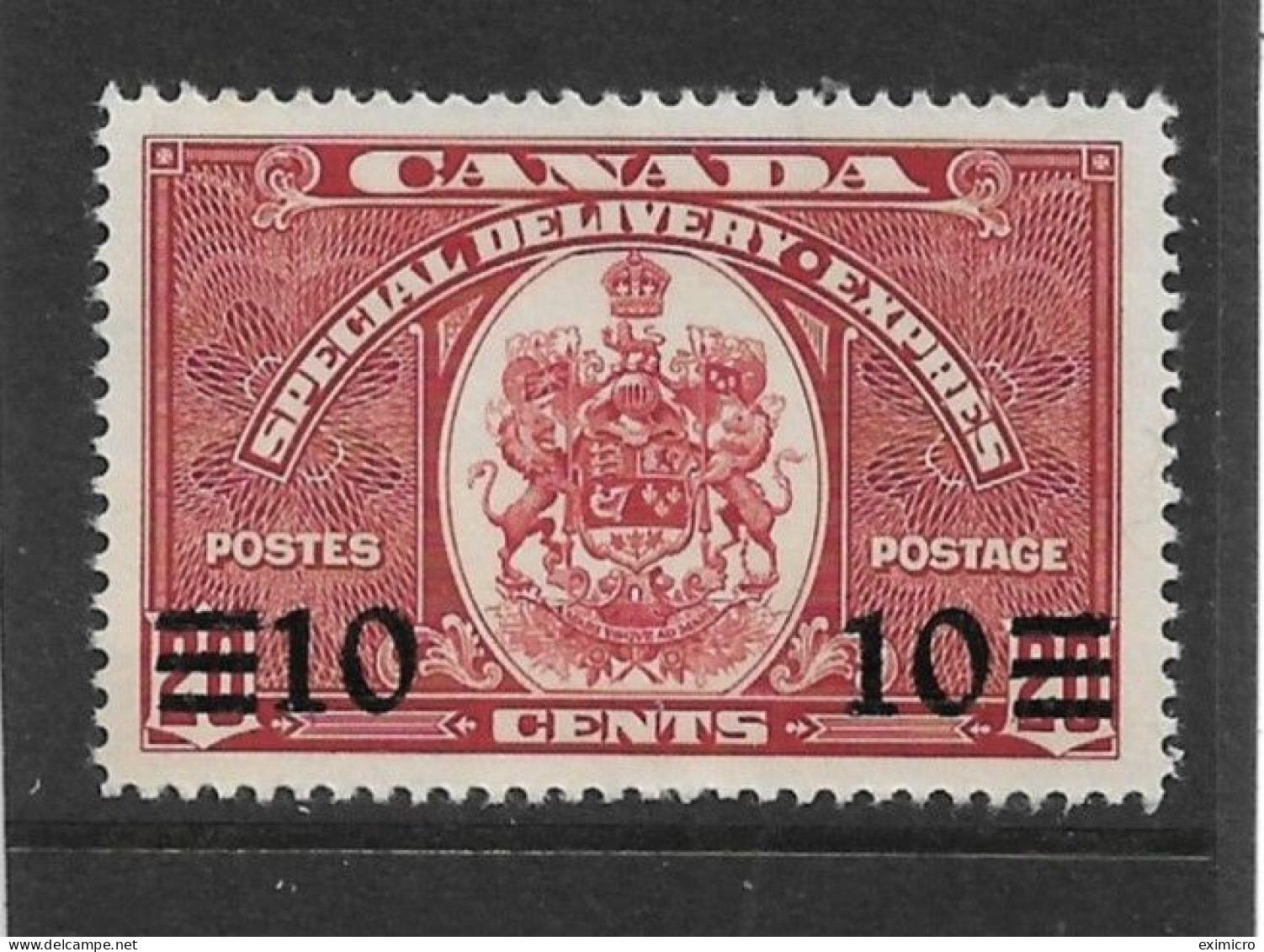 CANADA 1939 10c ON 20c SPECIAL DELIVERY SG S11 UNMOUNTED MINT Cat £10 - Exprès