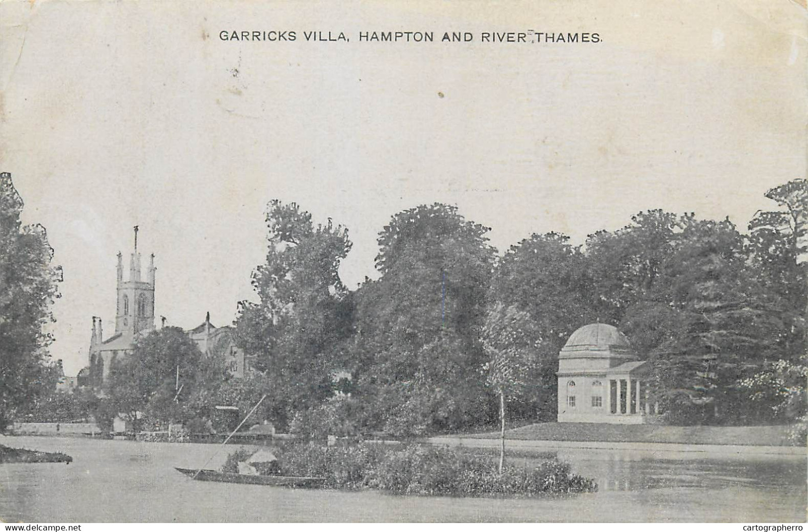 England London Garricks Villa Hampton And River Thames - Hampton Court