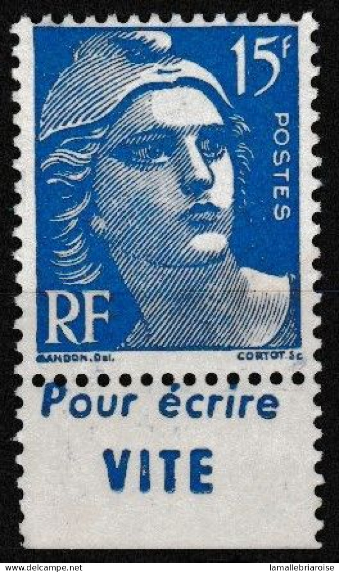 Timbre Avec Bande Publicitaire Y&T N° 886*, Neuf Avec Trace De Charnière - Unused Stamps