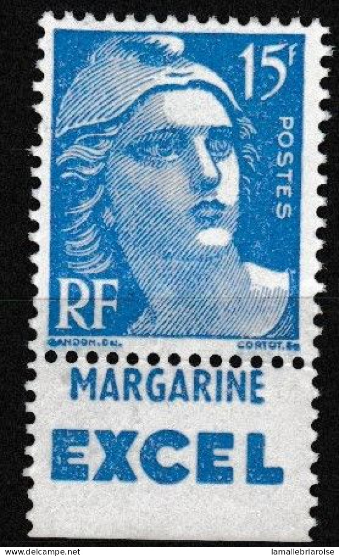 Timbre Avec Bande Publicitaire Y&T N° 886*, Neuf Avec Trace De Charnière - Unused Stamps