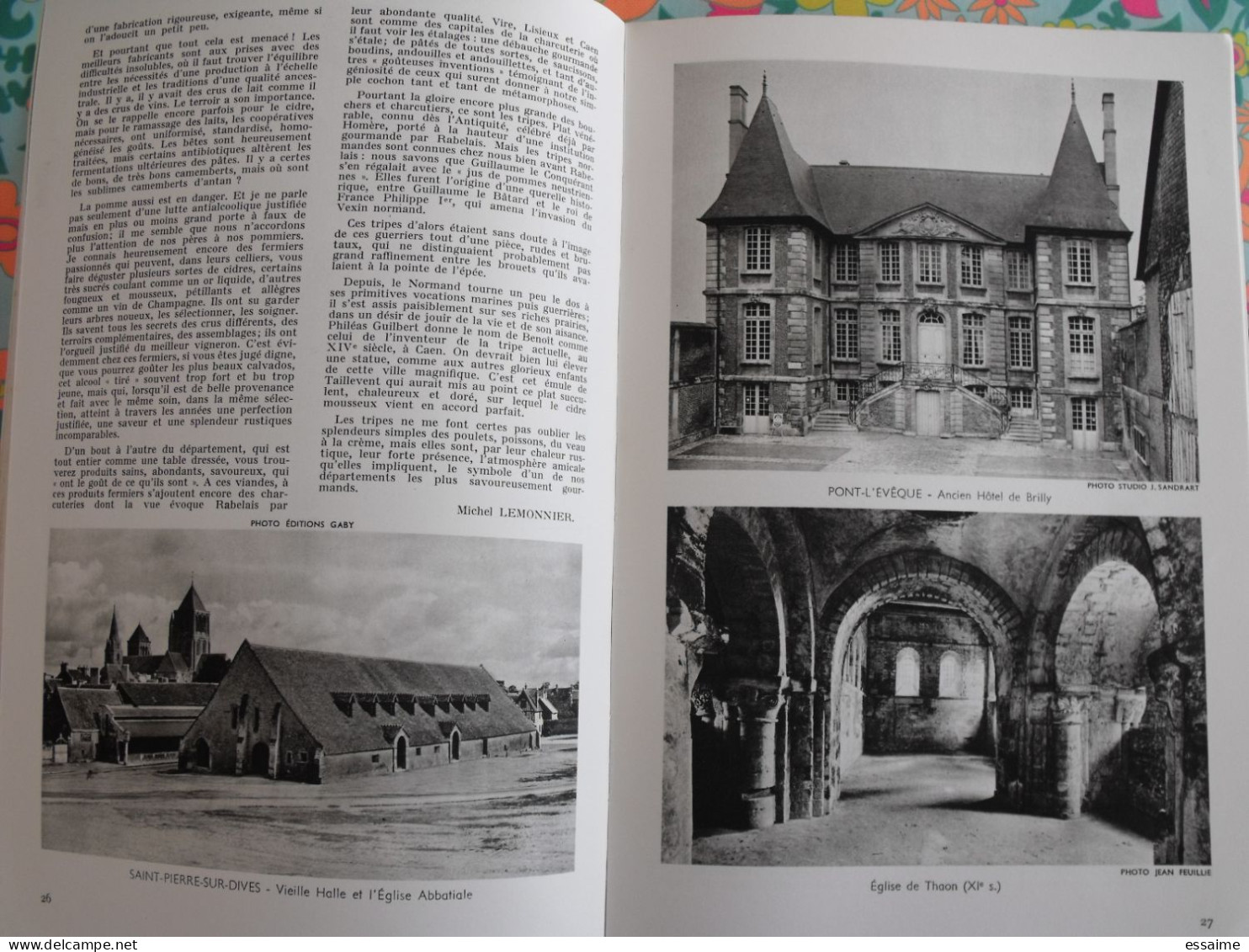 La France à table n° 106. 1964. Calvados.  brécy creully caen bayeux falaise deauville trouville honfleur. gastronomie